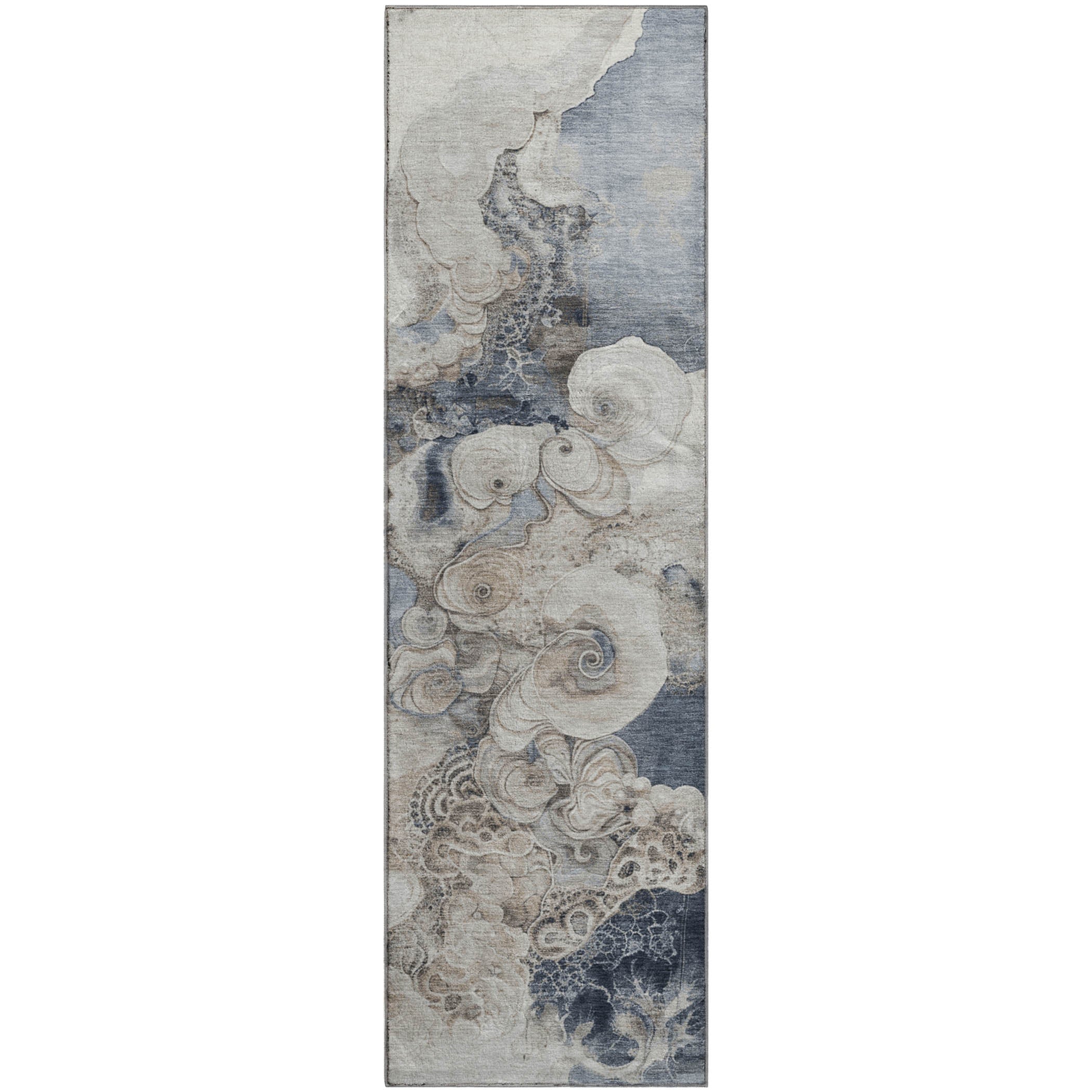Valletta Machine Washable Transitional Ivory Rug 2'3" x 7'6" #shape_Runner