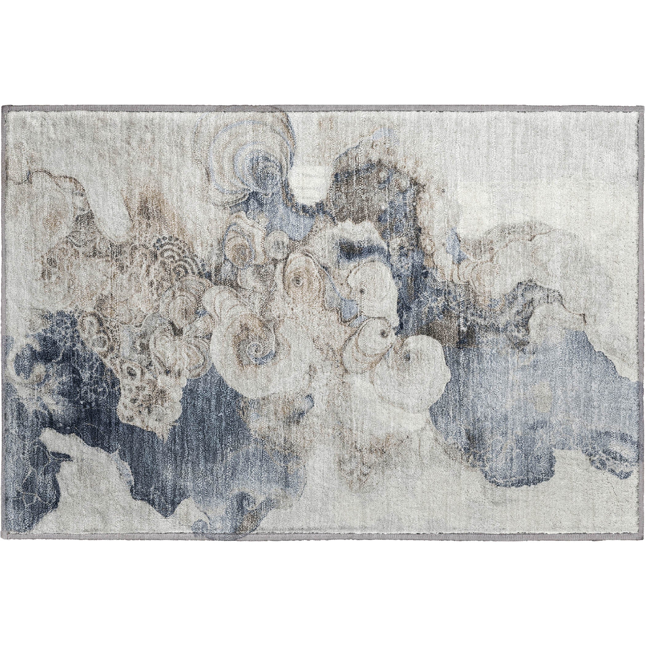 Valletta Machine Washable Transitional Ivory Rug 1'8" x 2'6" #shape_Rectangle