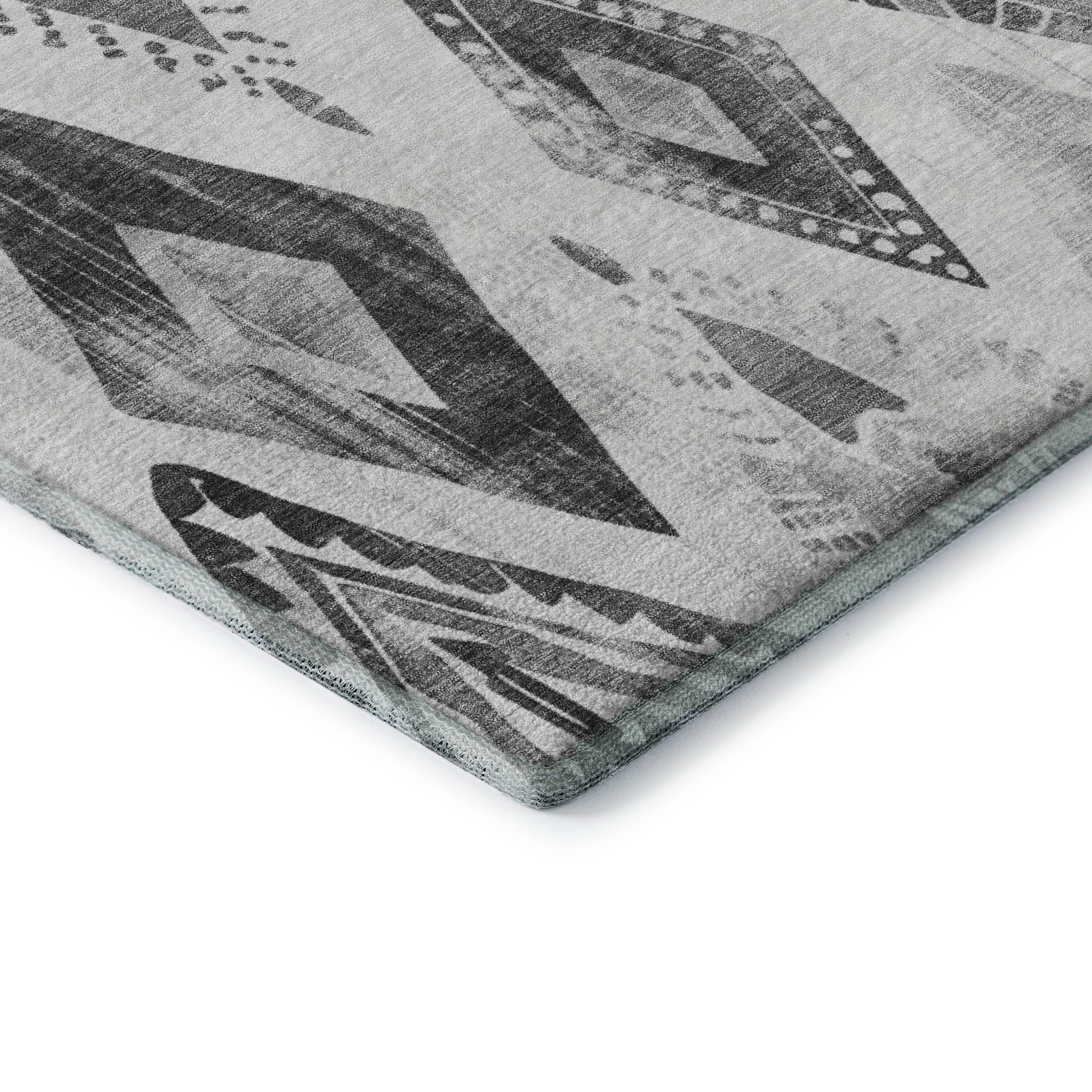 Lucerne Machine Washable Transitional Gray Rug 1'8" x 2'6" #shape_Rectangle