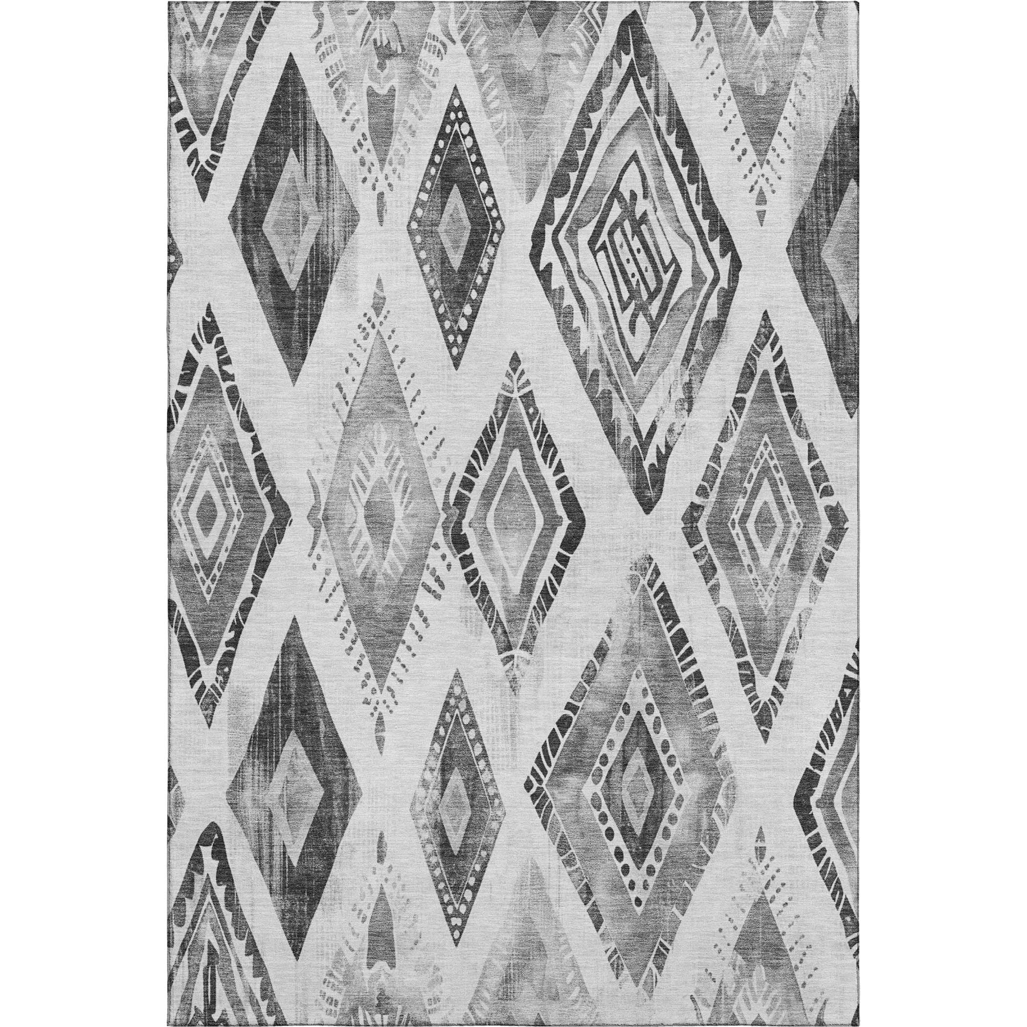 Lucerne Machine Washable Transitional Gray Rug 2'6" x 3'10" #shape_Rectangle