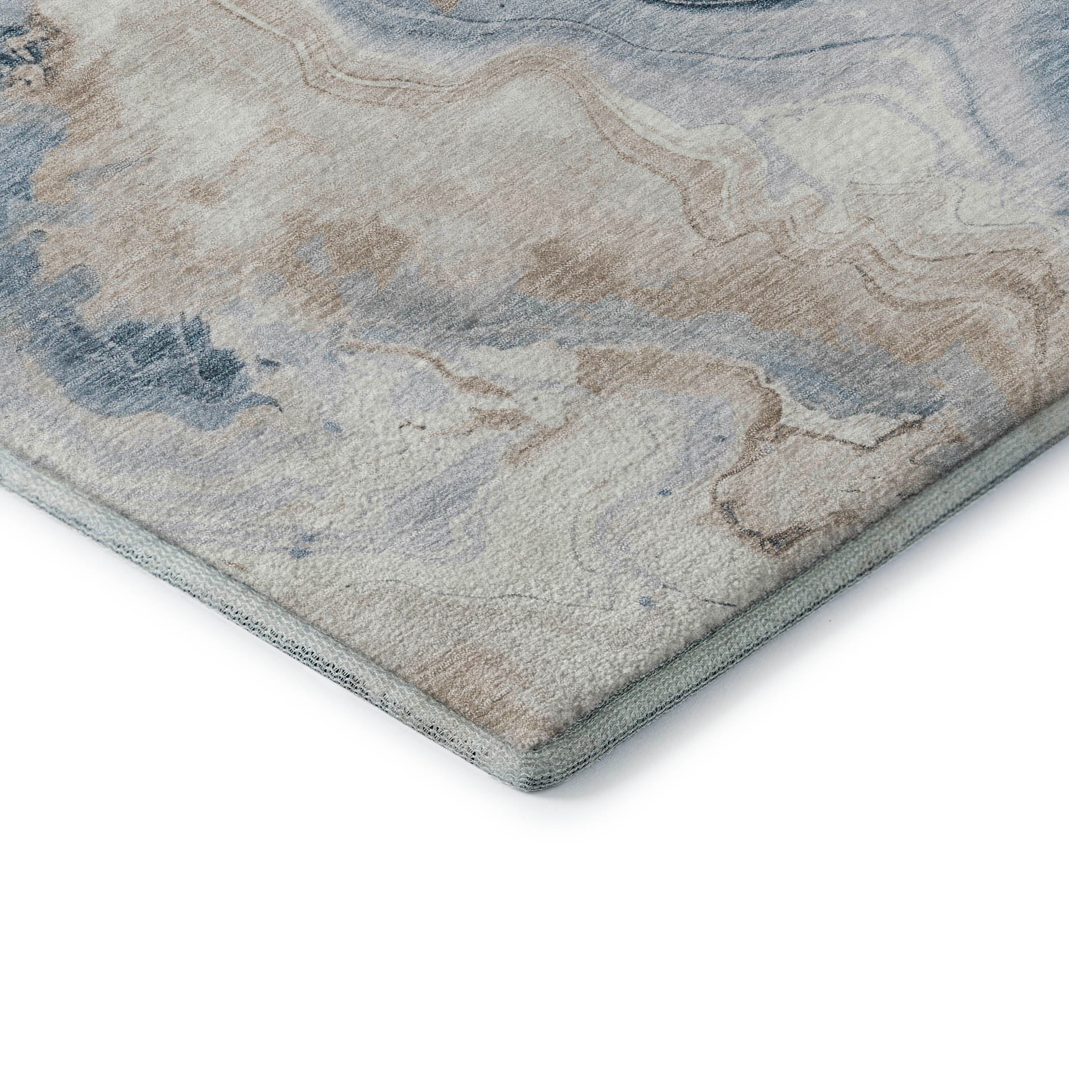 Athens Machine Washable Transitional Beige Brown Rug 1'8" x 2'6" #shape_Rectangle