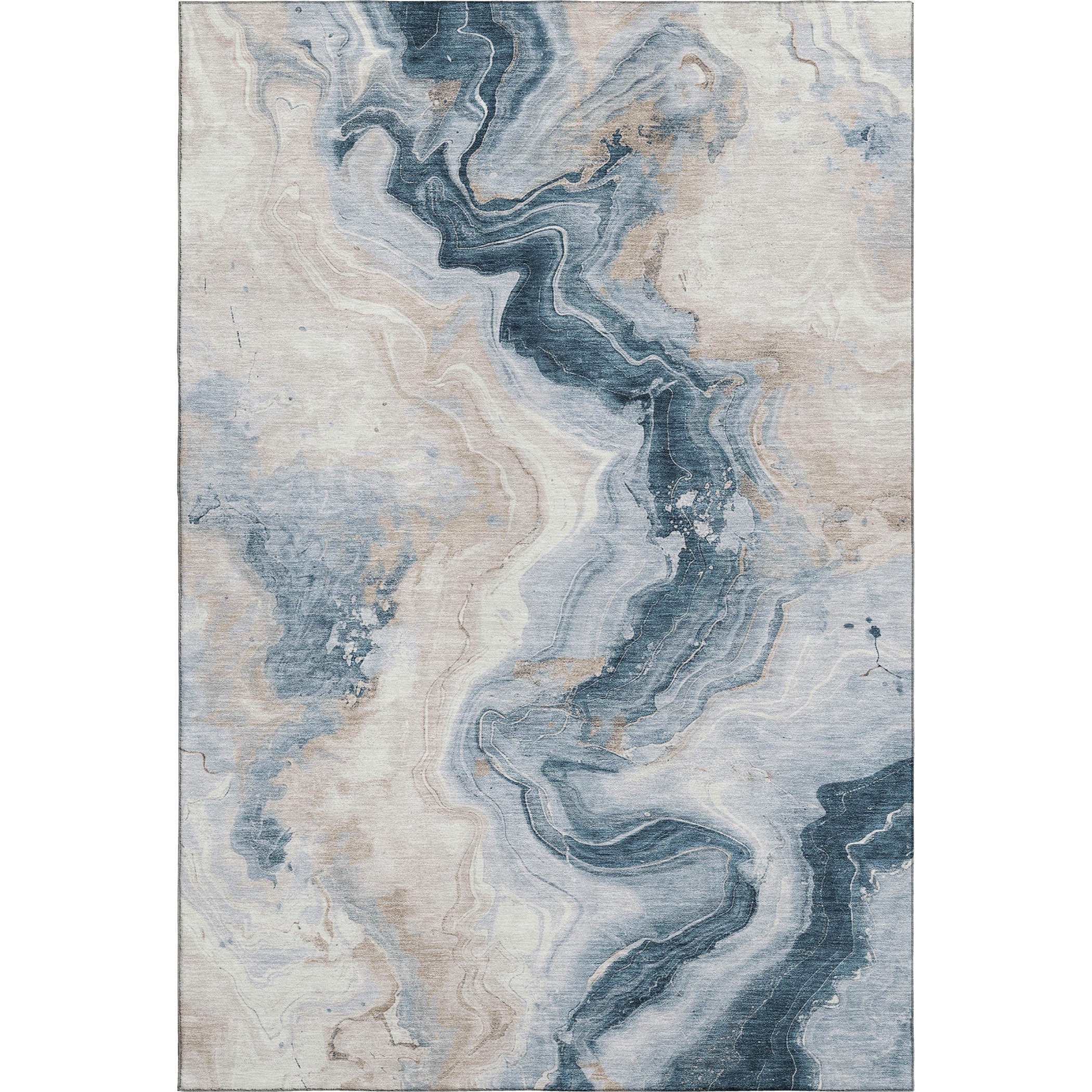 Athens Machine Washable Transitional Beige Brown Rug 2'6" x 3'10" #shape_Rectangle