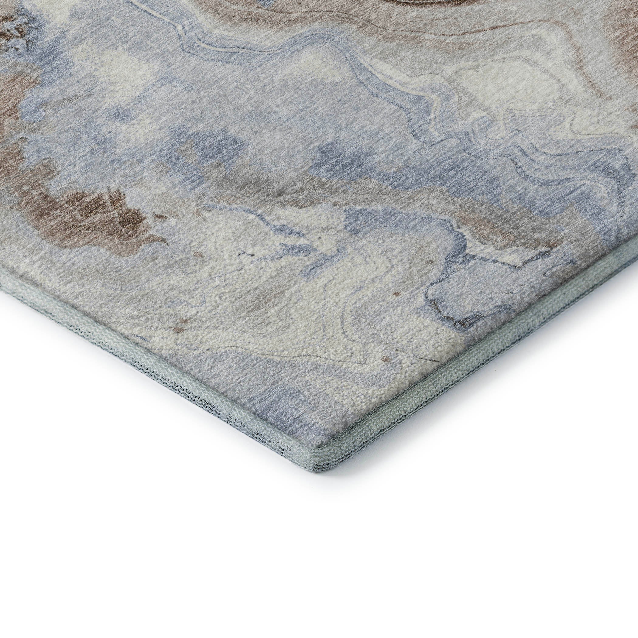 Athens Machine Washable Transitional Taupe Brown Rug 1'8" x 2'6" #shape_Rectangle