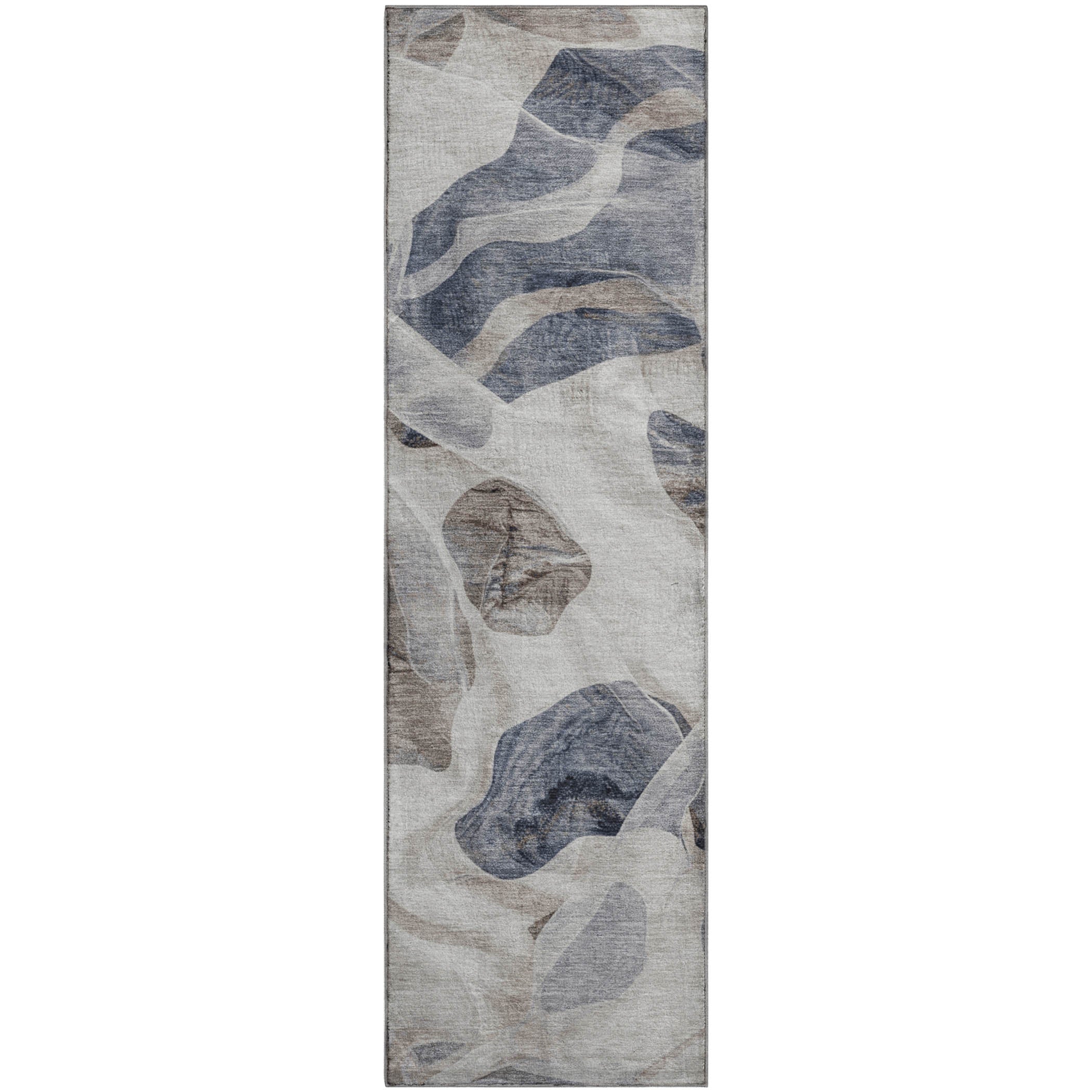 Cartagena Machine Washable Transitional Putty Ivory Rug 2'3" x 7'6" #shape_Runner