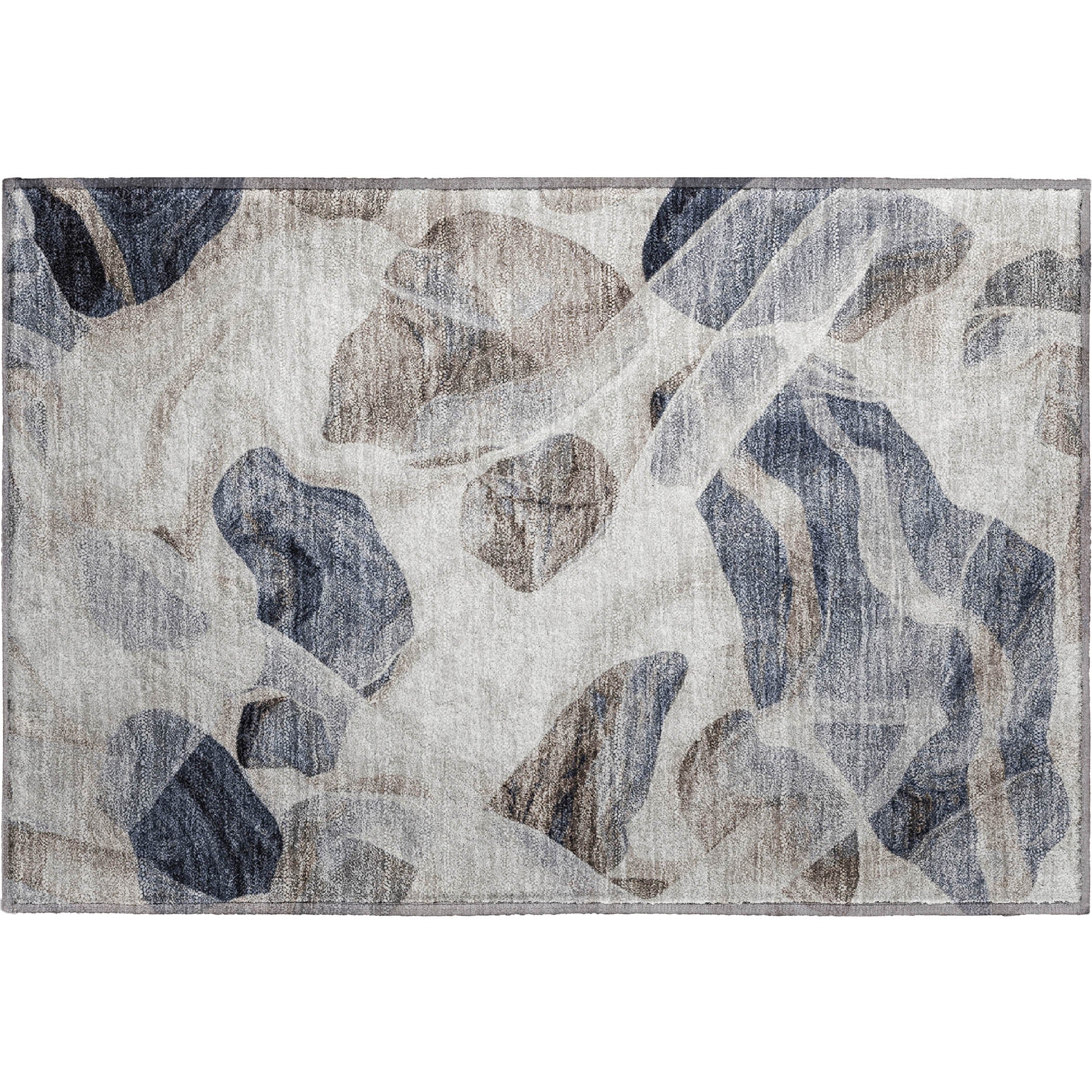 Cartagena Machine Washable Transitional Putty Ivory Rug 1'8" x 2'6" #shape_Rectangle