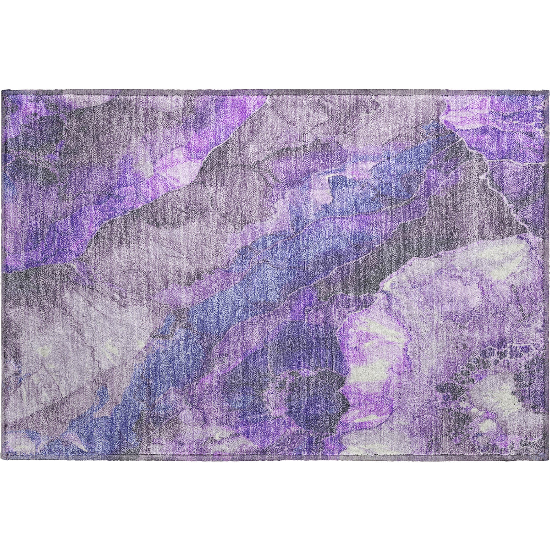 Baku Machine Washable Transitional Lavender Purple Rug 1'8" x 2'6" #shape_Rectangle
