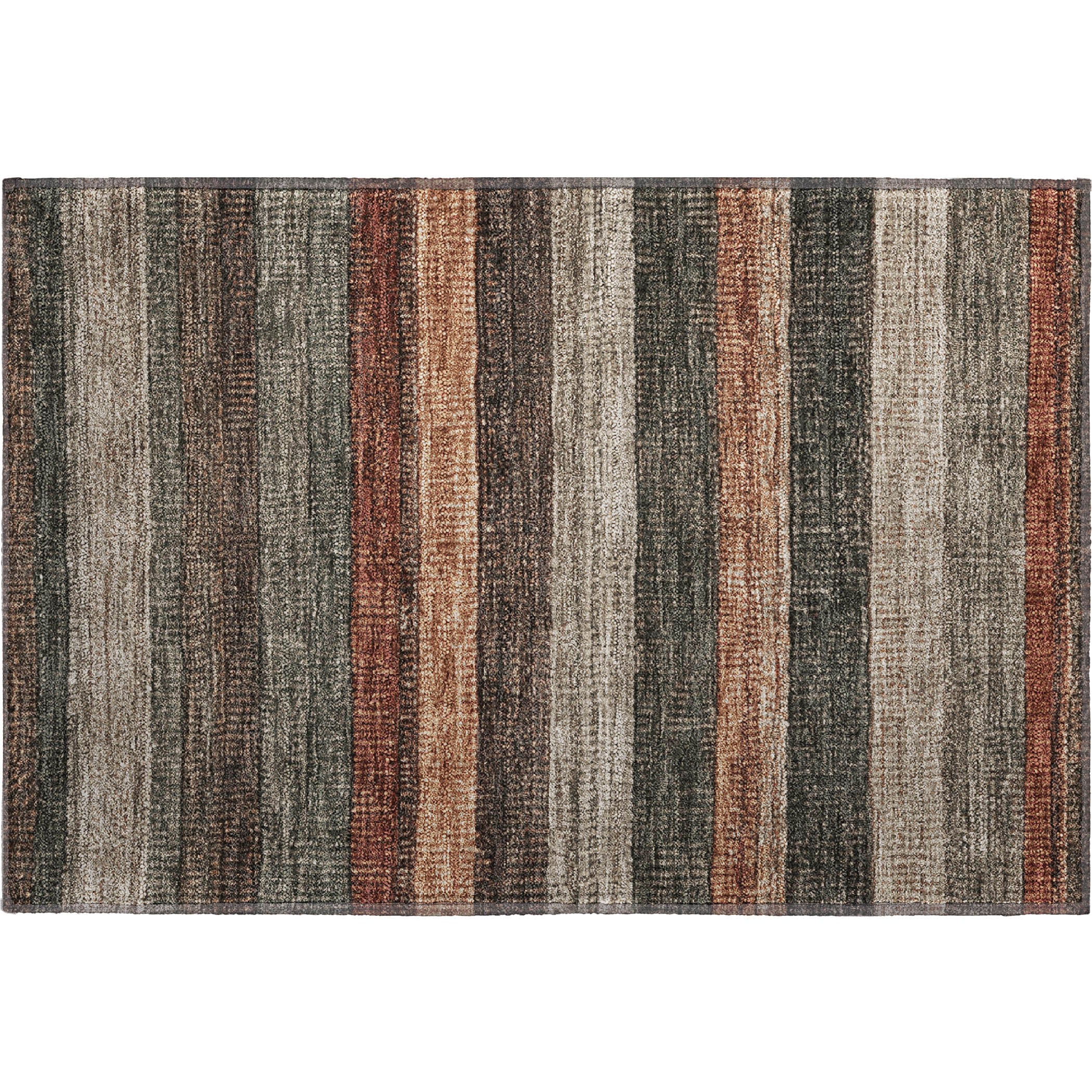 Santorini Machine Washable Transitional Paprika Orange Rug 1'8" x 2'6" #shape_Rectangle