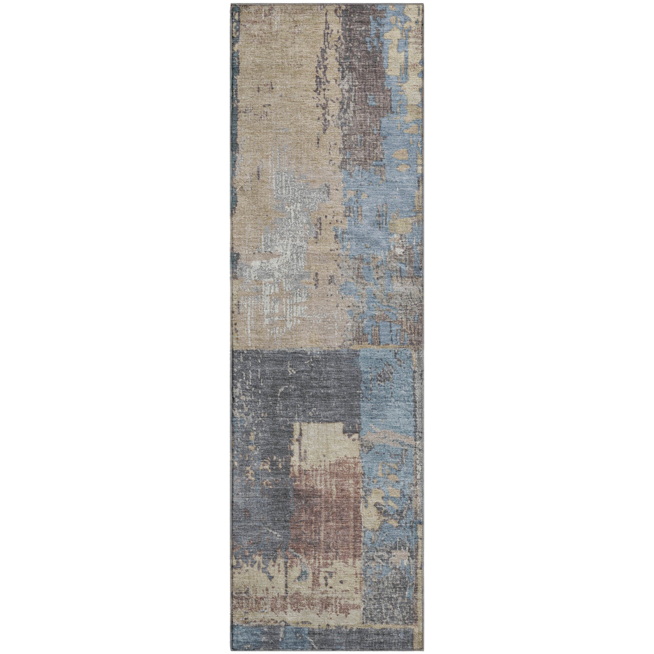 Reykjavik Machine Washable Transitional Beige Brown Rug 2'3" x 7'6" #shape_Runner