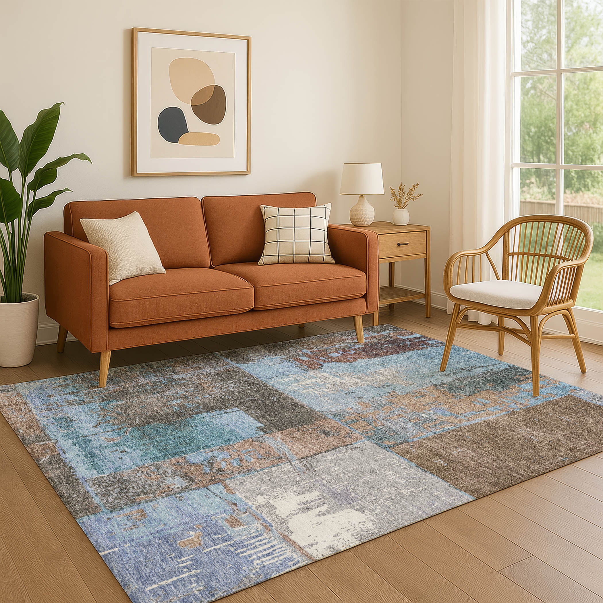 Reykjavik Machine Washable Transitional Taupe Brown Rug 2'6" x 3'10" #shape_Rectangle