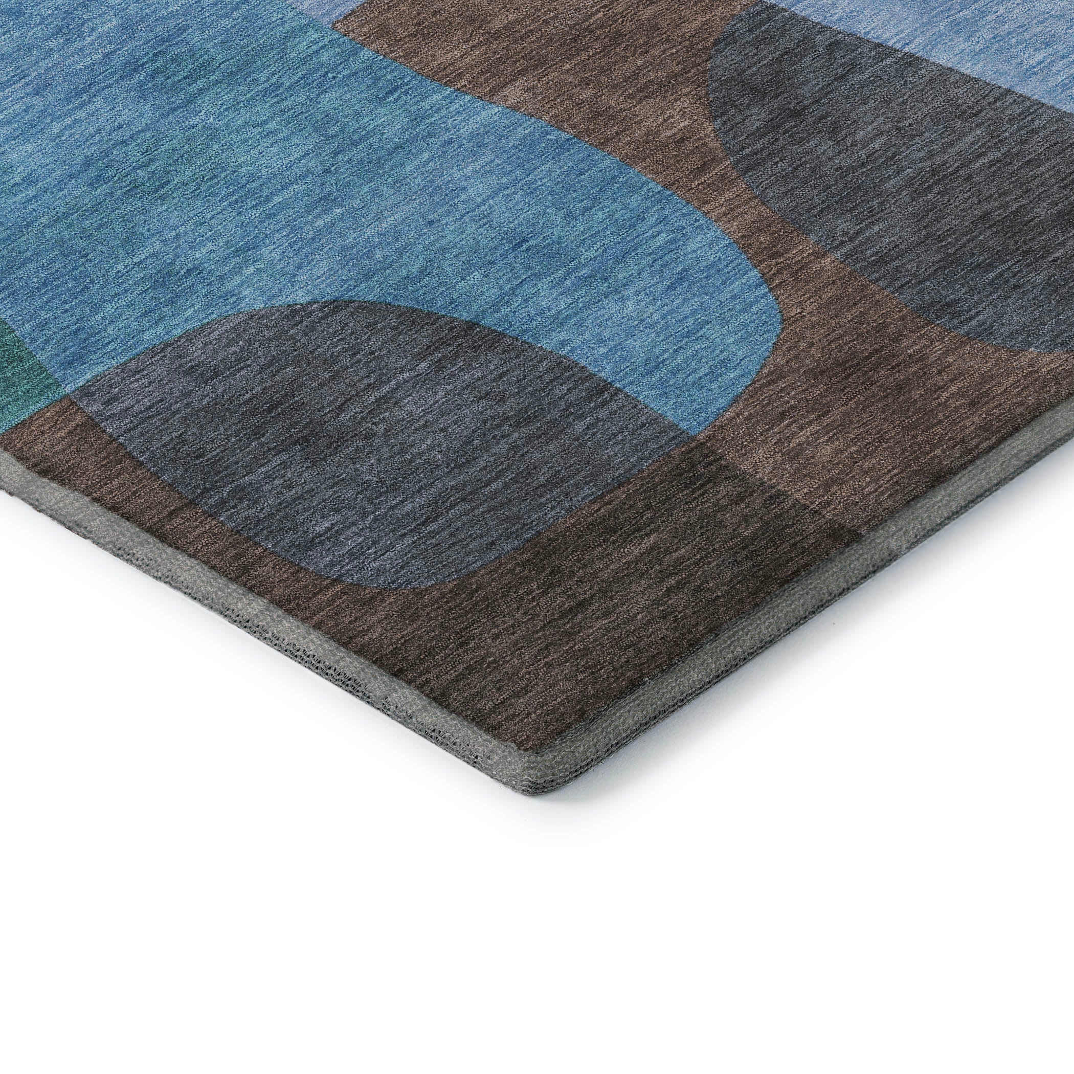 Bangkok Machine Washable Transitional Brown Rug 1'8" x 2'6" #shape_Rectangle