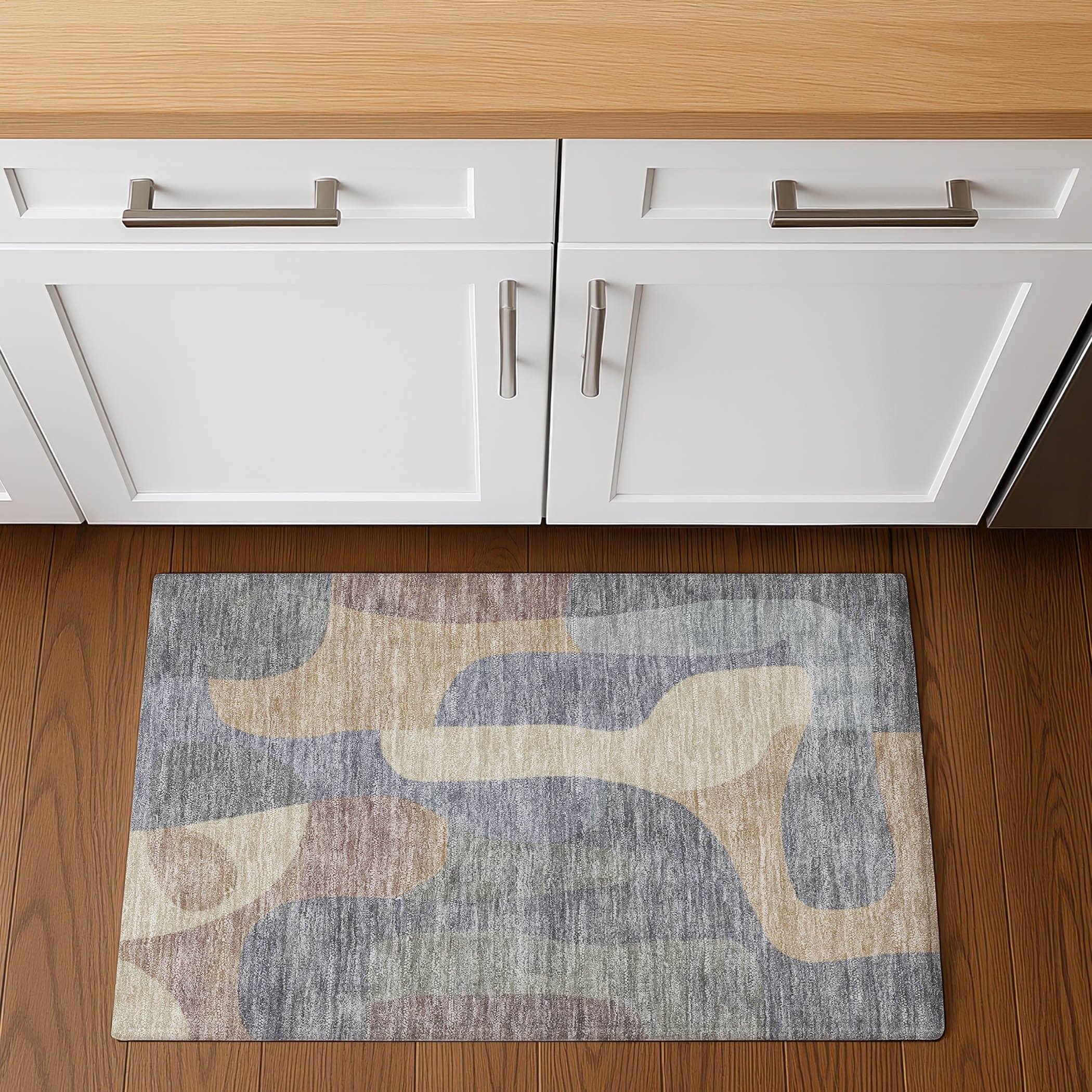 Bangkok Machine Washable Transitional Gray Rug 1'8" x 2'6" #shape_Rectangle