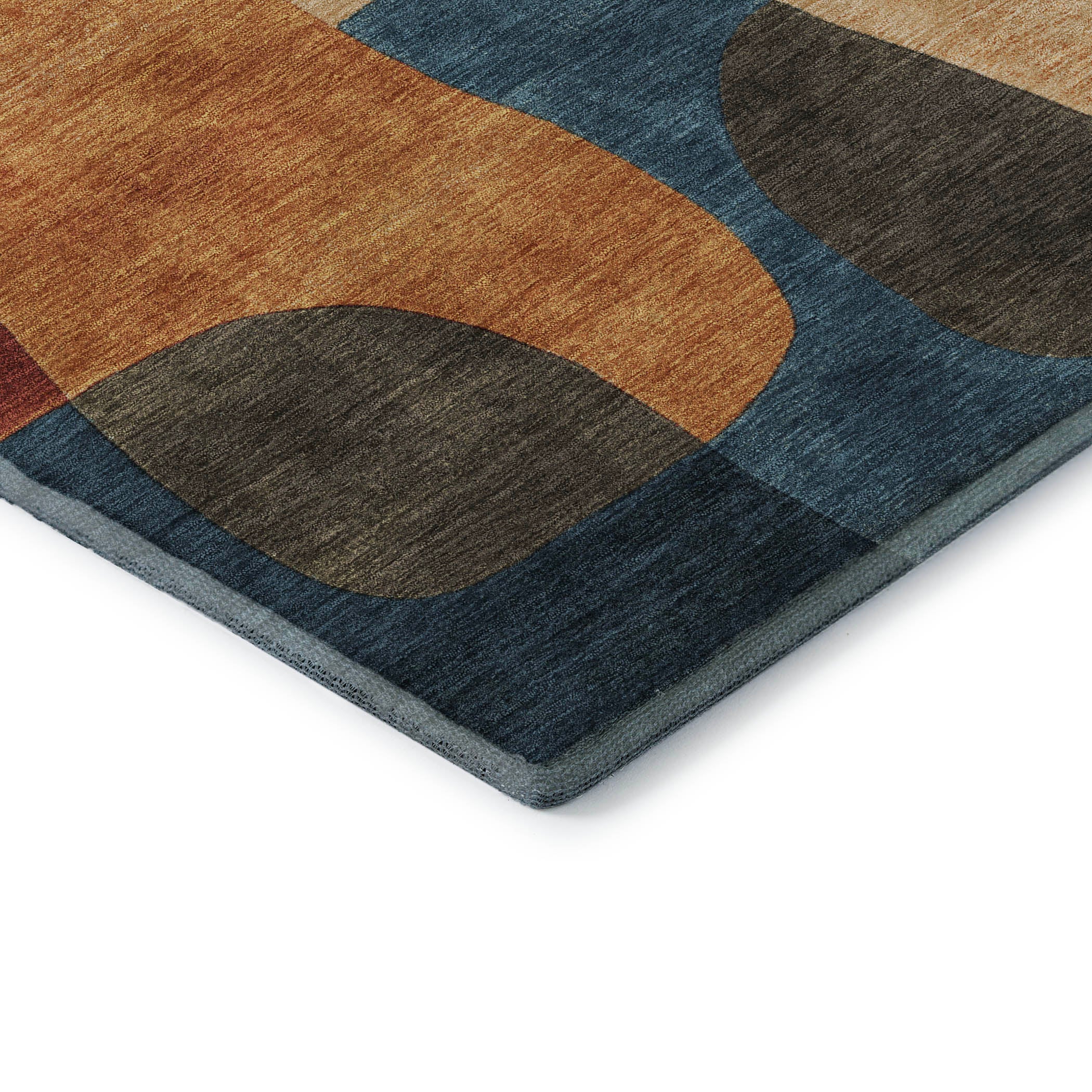 Bangkok Machine Washable Transitional Navy Blue Rug 1'8" x 2'6" #shape_Rectangle