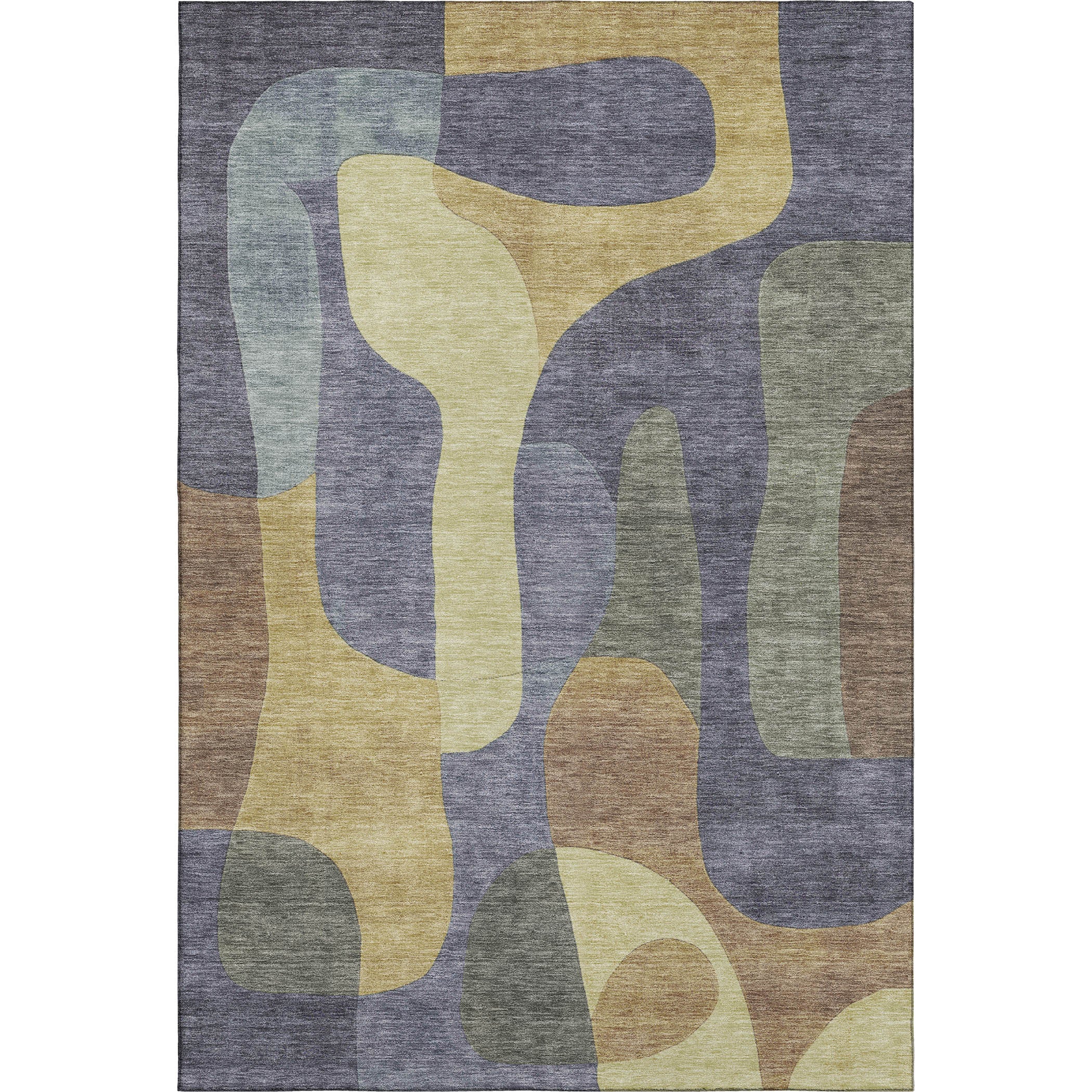 Bangkok Machine Washable Transitional Purple Rug 2'6" x 3'10" #shape_Rectangle