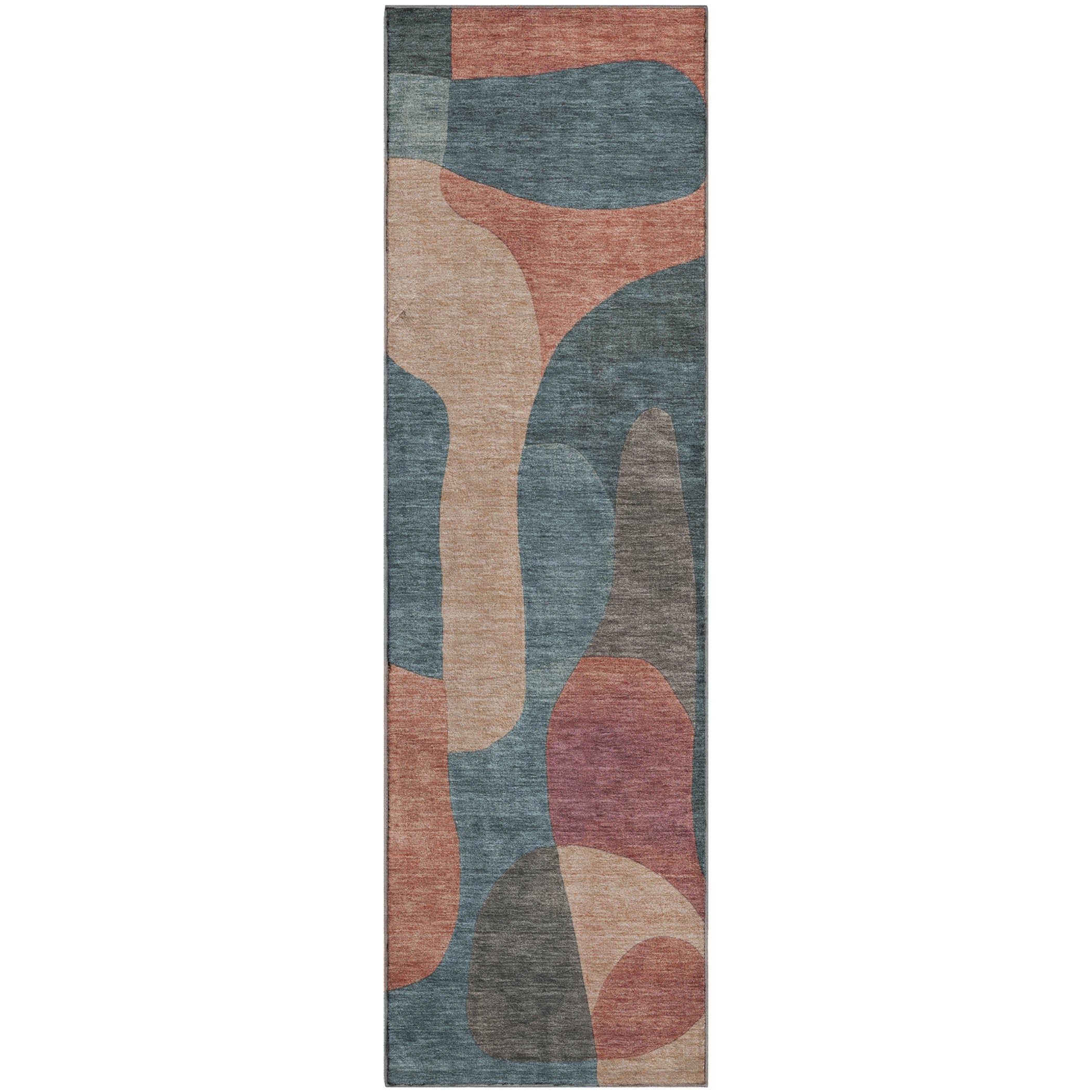 Bangkok Machine Washable Transitional Sage Green Rug 2'3" x 7'6" #shape_Runner