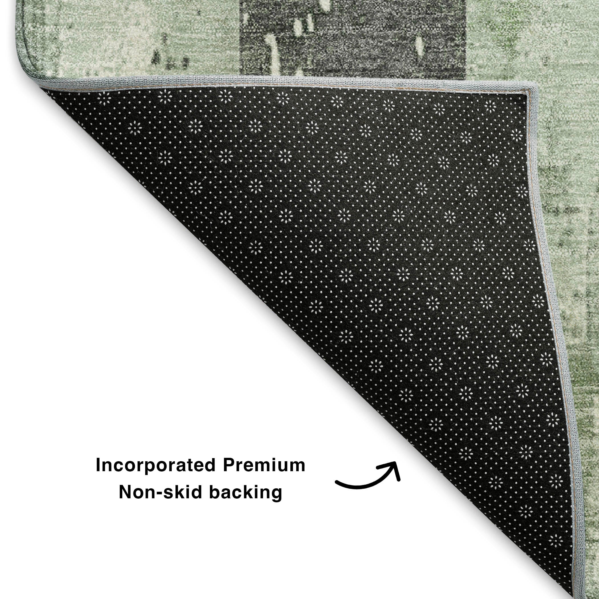 Chiang Mai Machine Washable Transitional Aloe Green Rug 1'8" x 2'6" #shape_Rectangle