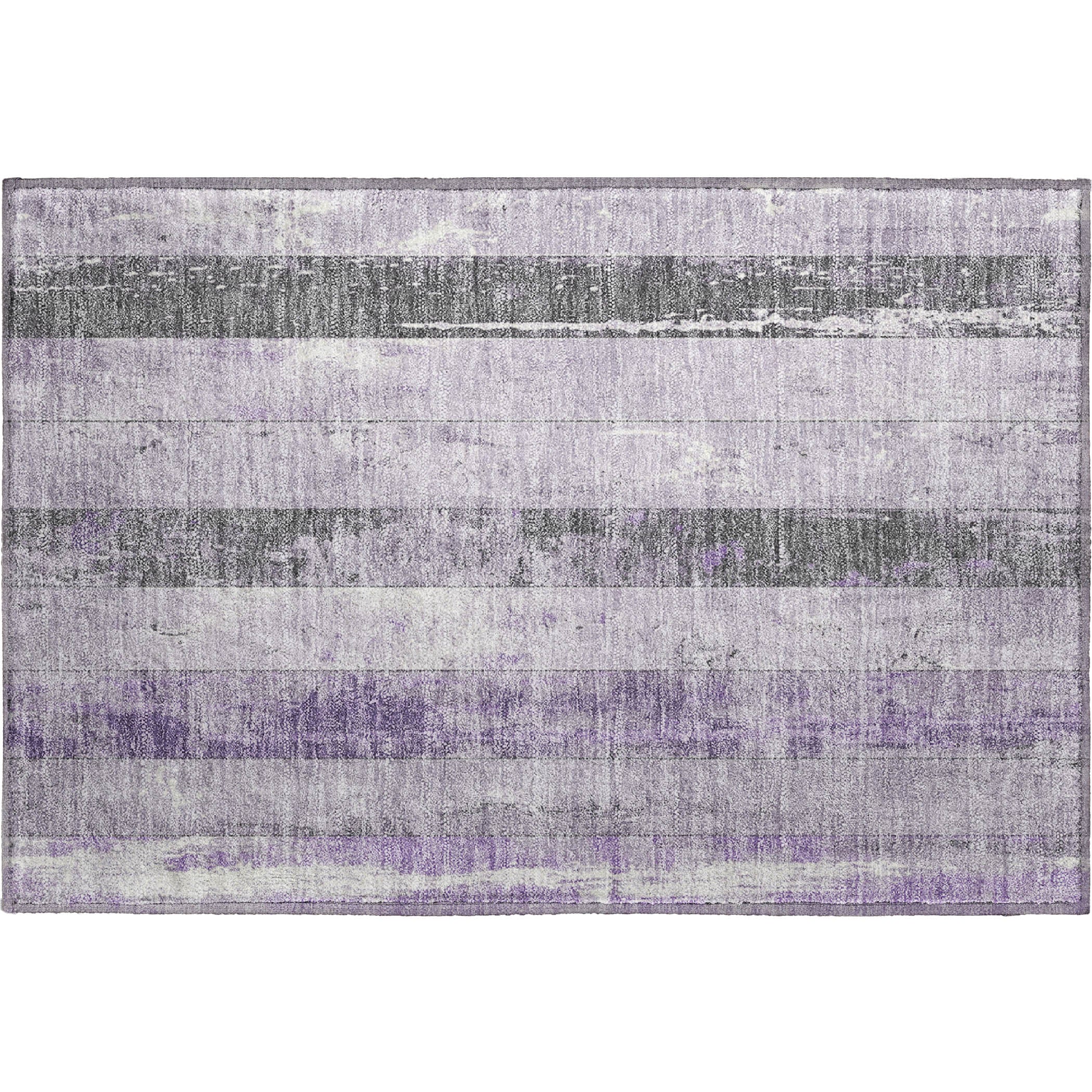 Chiang Mai Machine Washable Transitional Lavender Purple Rug 1'8" x 2'6" #shape_Rectangle