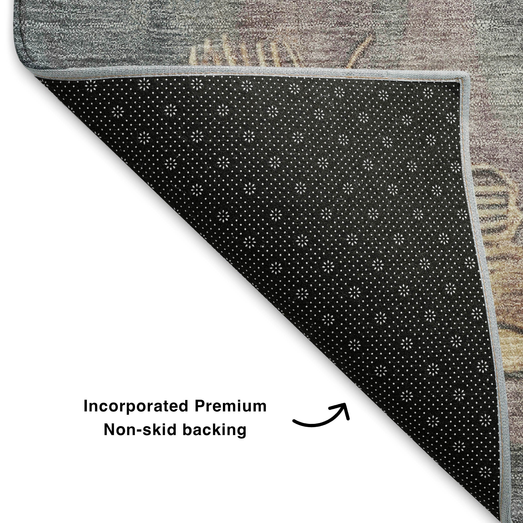 Lisbon Machine Washable Transitional Gray Rug 1'8" x 2'6" #shape_Rectangle