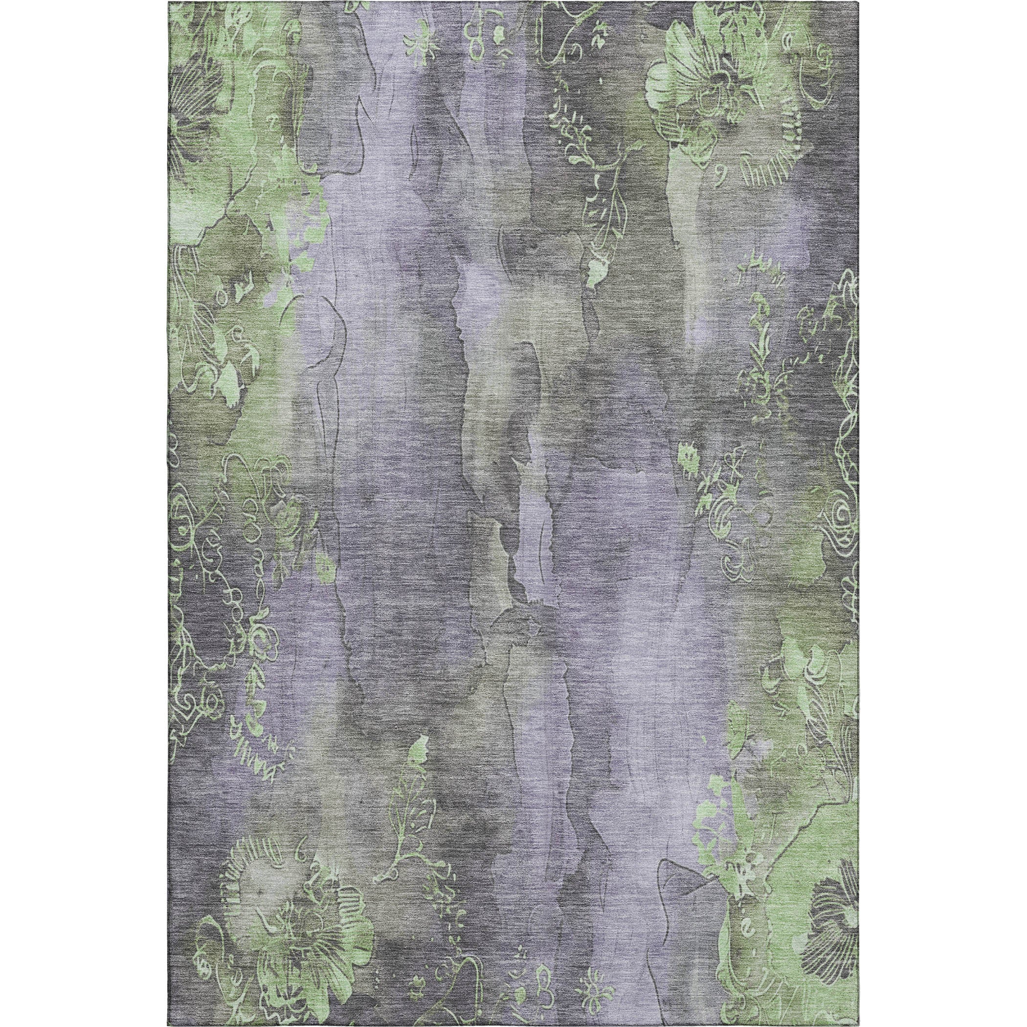 Lisbon Machine Washable Transitional Lavender Purple Rug 2'6" x 3'10" #shape_Rectangle