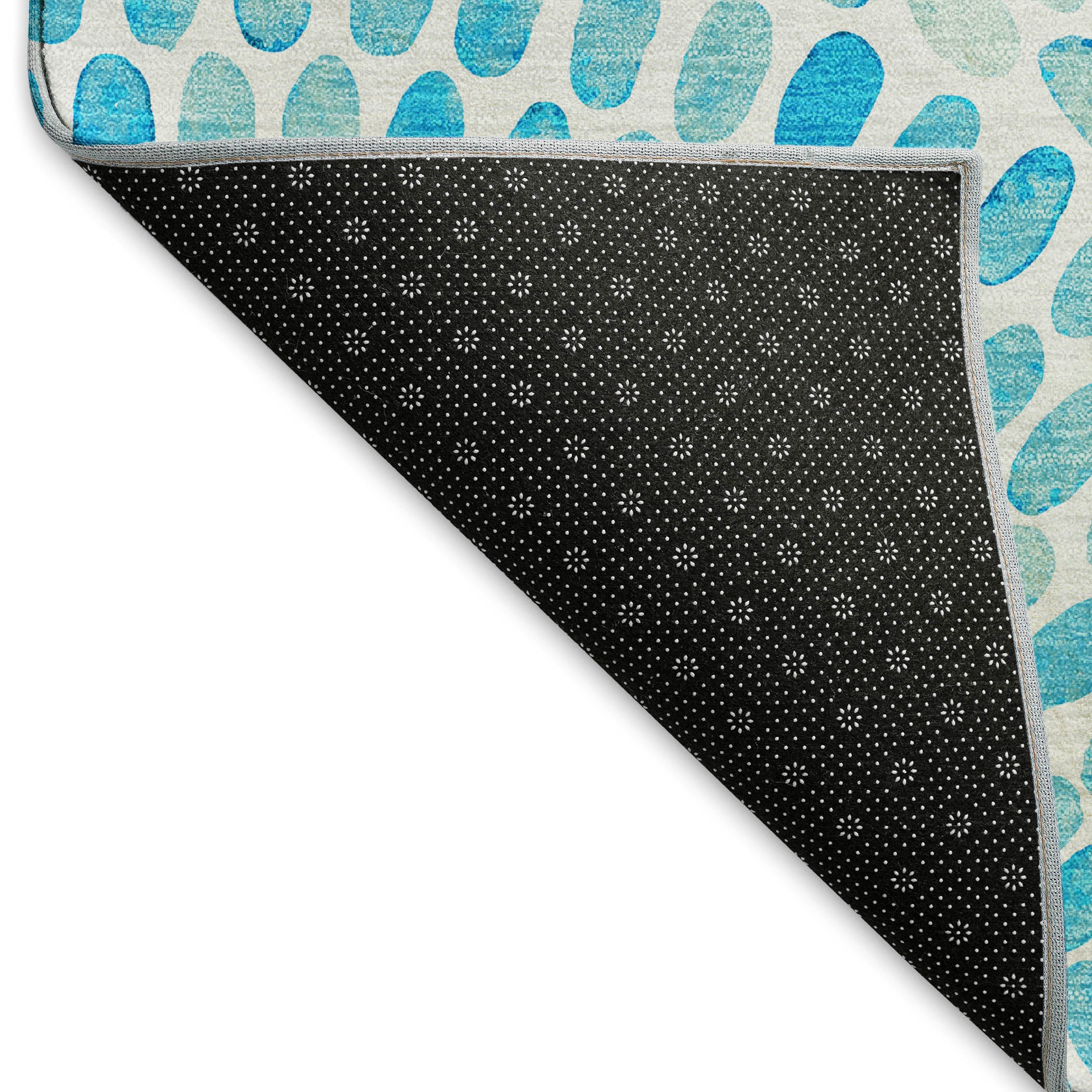 Mostar Machine Washable Coastal Aqua Teal Rug 1'8" x 2'6" #shape_Rectangle
