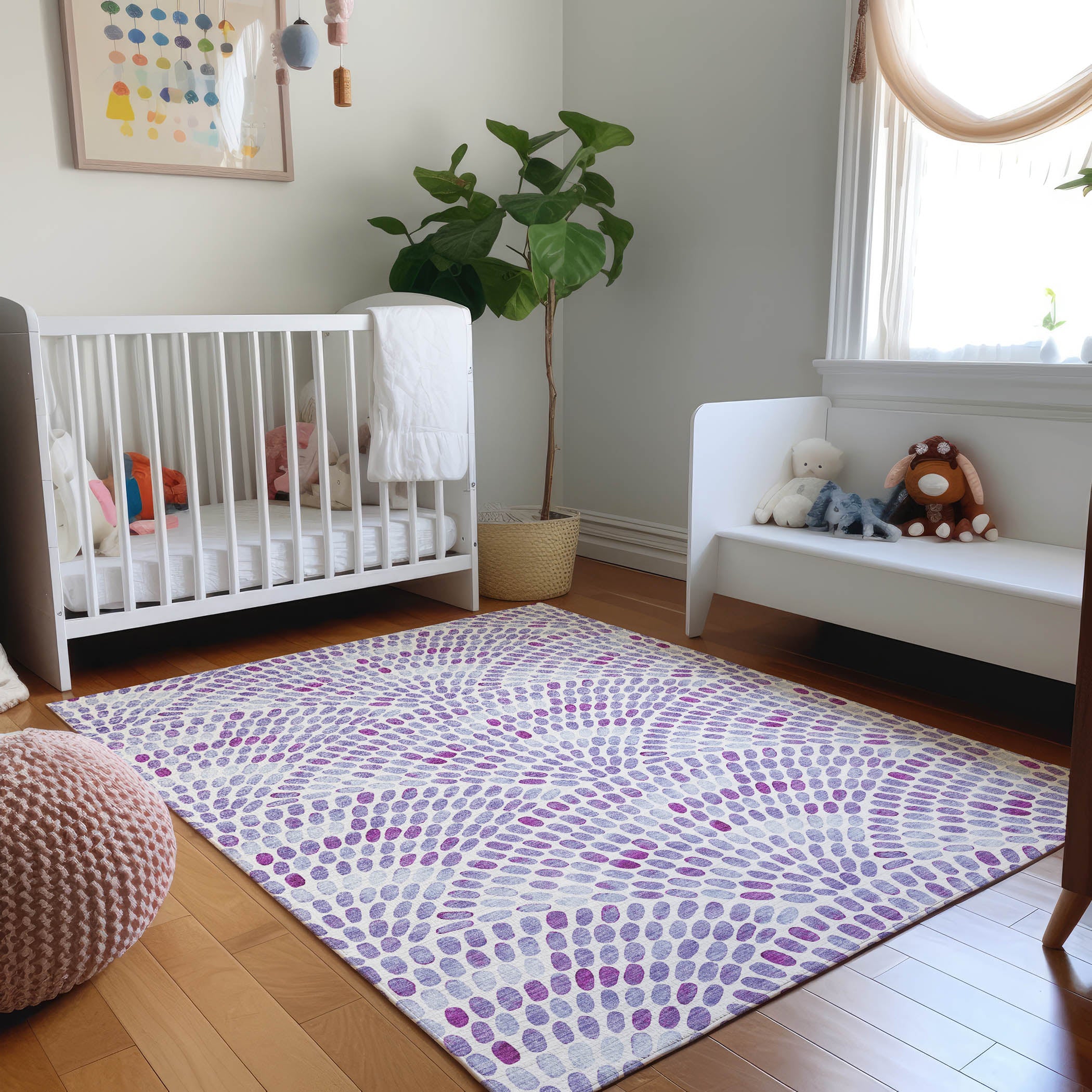 Mostar Machine Washable Coastal Purple Rug 2'6" x 3'10" #shape_Rectangle