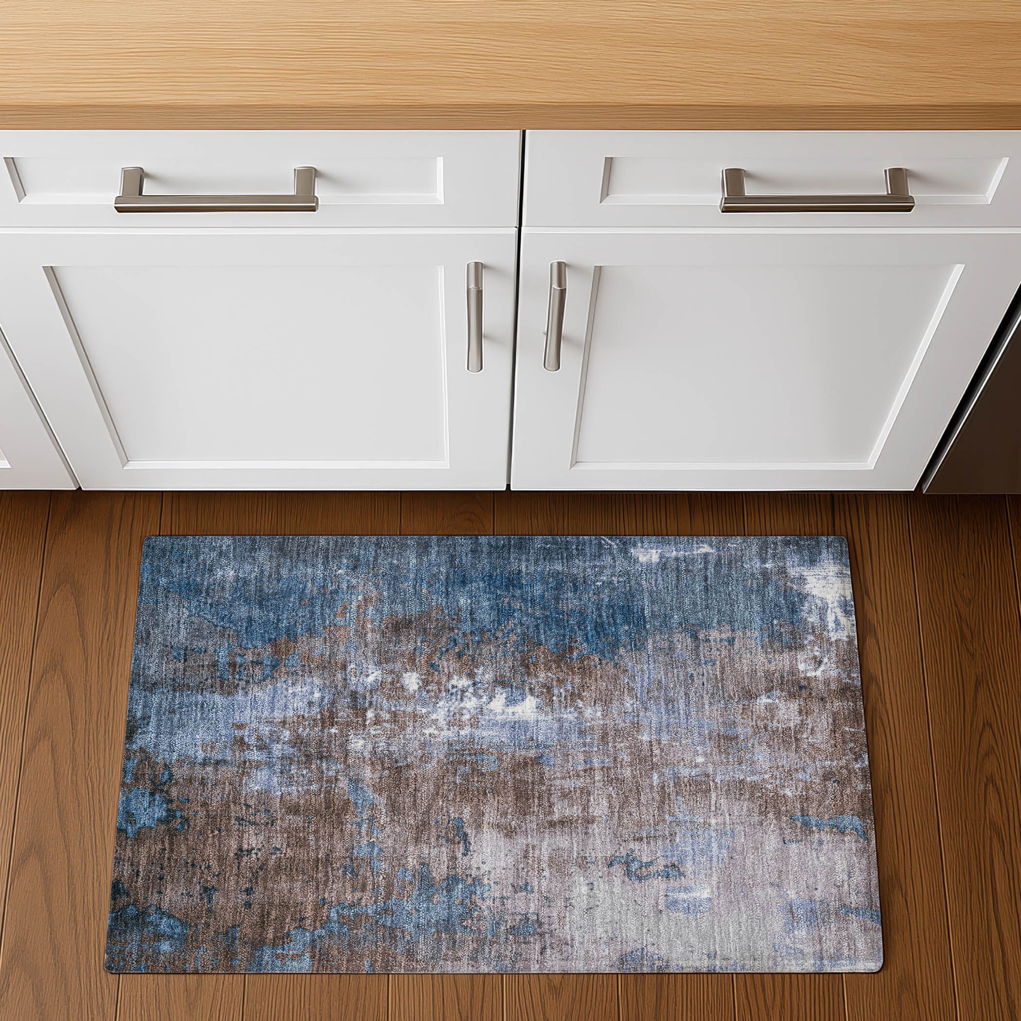 Mostar Machine Washable Transitional Brown Rug 1'8" x 2'6" #shape_Rectangle