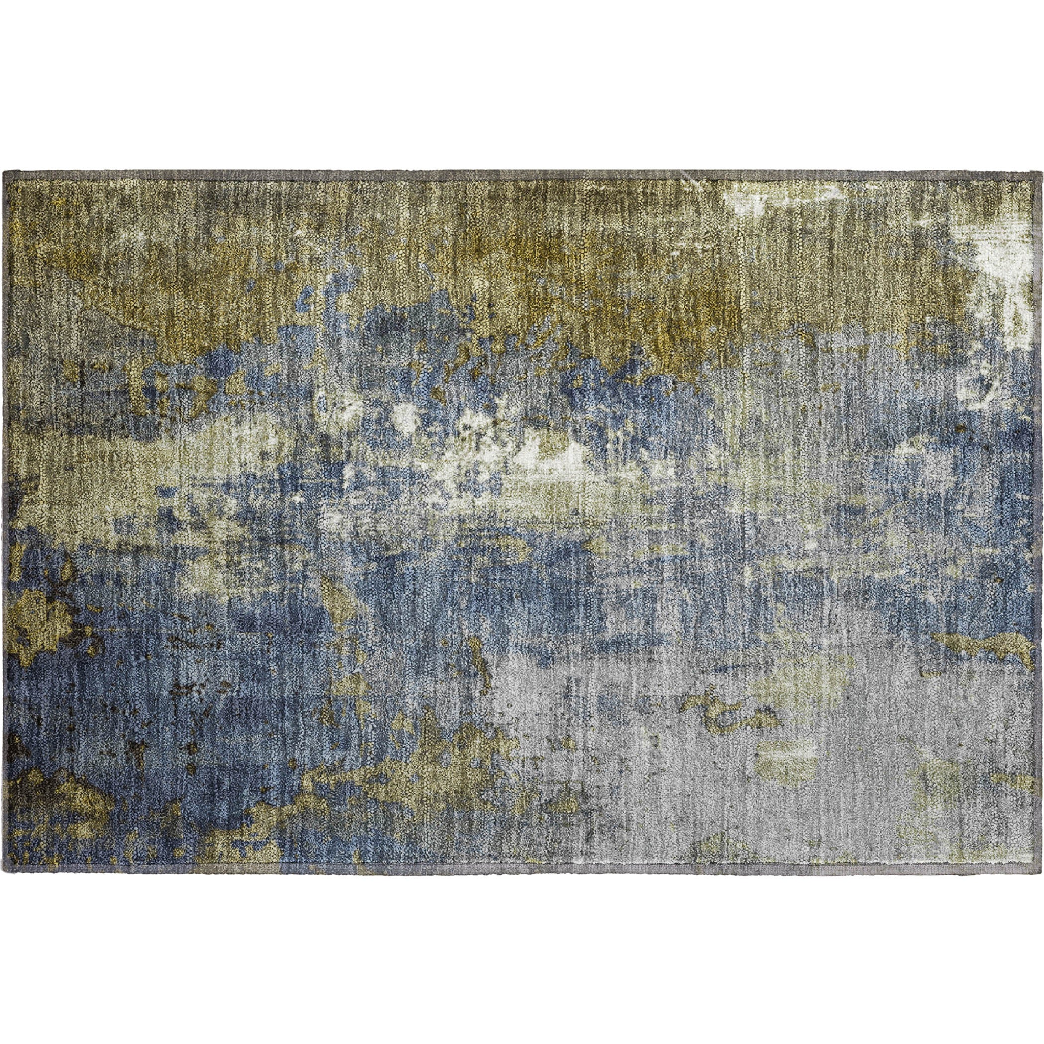 Mostar Machine Washable Transitional Khaki Brown Rug 1'8" x 2'6" #shape_Rectangle