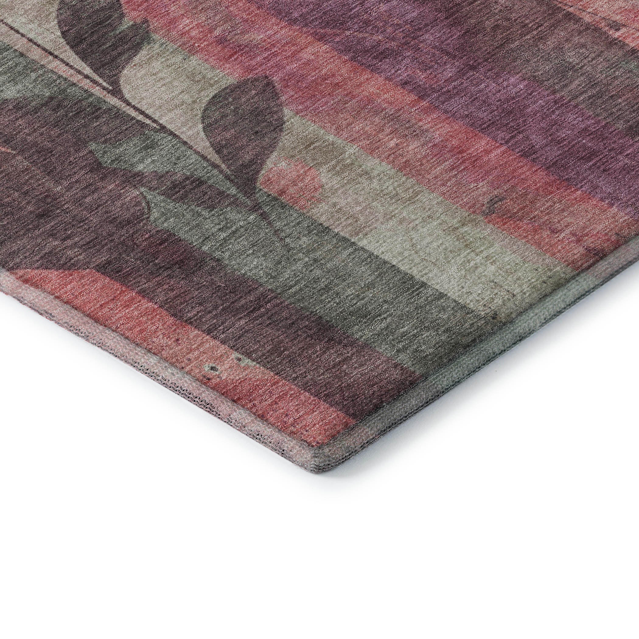Split Machine Washable Transitional Blush Pink Rug 1'8" x 2'6" #shape_Rectangle