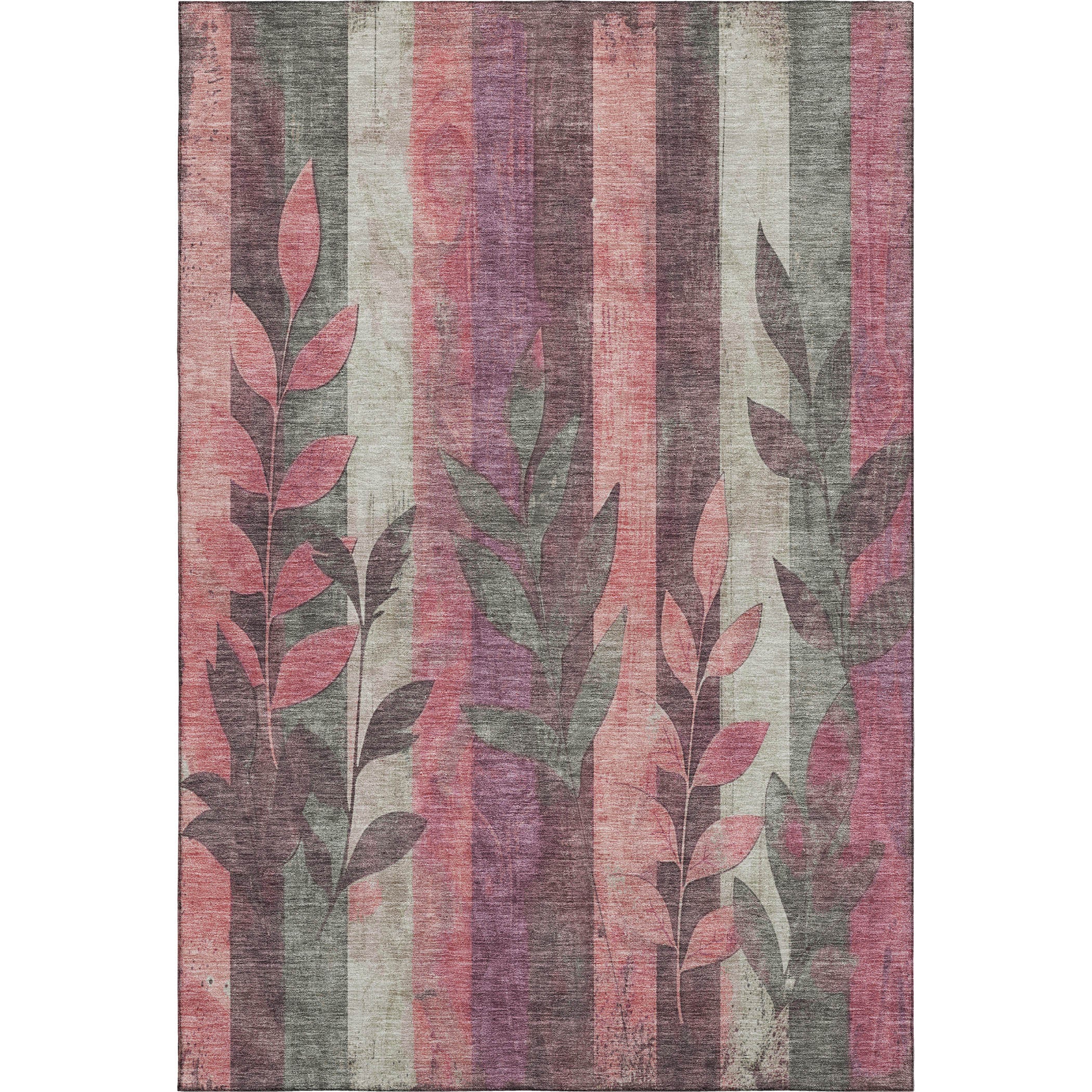 Split Machine Washable Transitional Blush Pink Rug 2'6" x 3'10" #shape_Rectangle