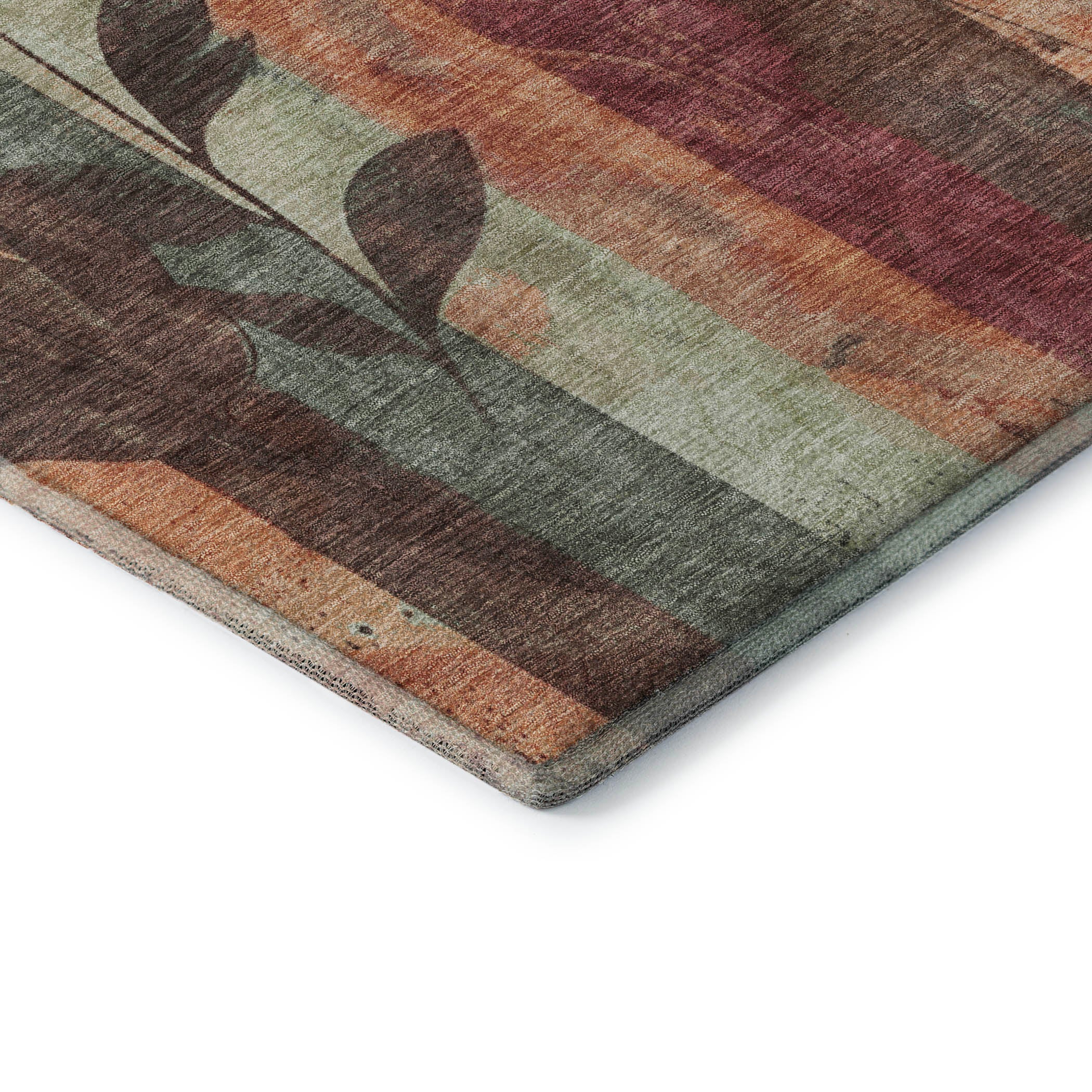 Split Machine Washable Transitional Terracotta Orange Rug 1'8" x 2'6" #shape_Rectangle