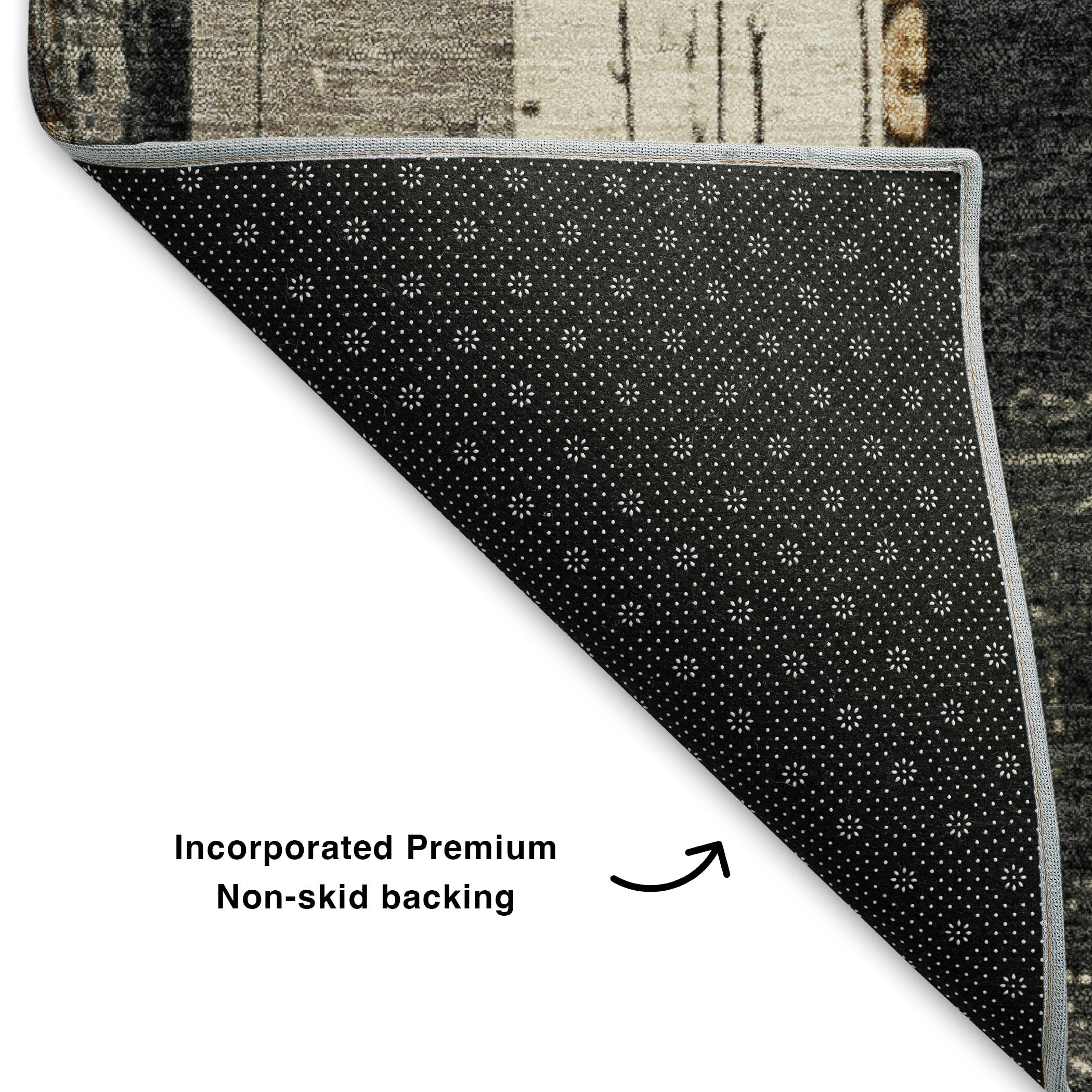 Florence Machine Washable Transitional Taupe Brown Rug 1'8" x 2'6" #shape_Rectangle