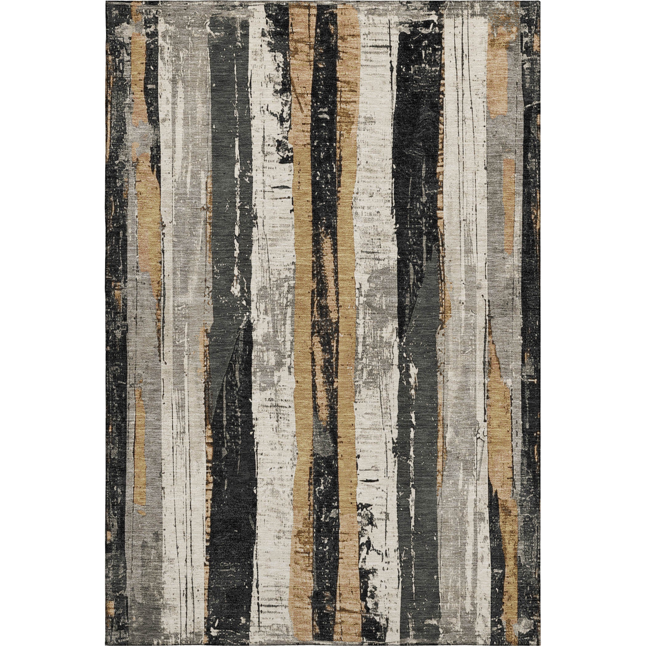 Florence Machine Washable Transitional Taupe Brown Rug 2'6" x 3'10" #shape_Rectangle