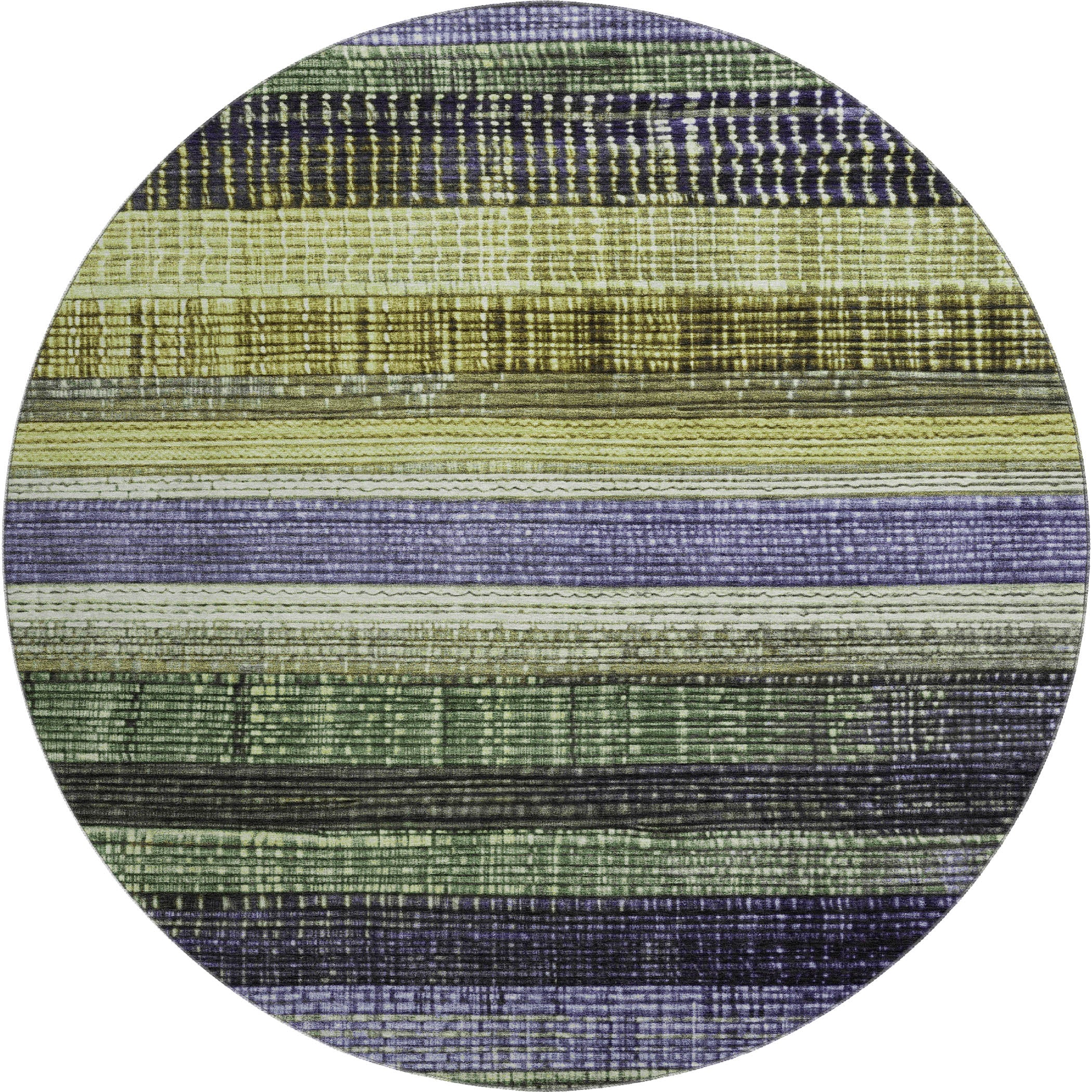 Montevideo Machine Washable Transitional Aloe Green Rug 8' x 8' #shape_Round