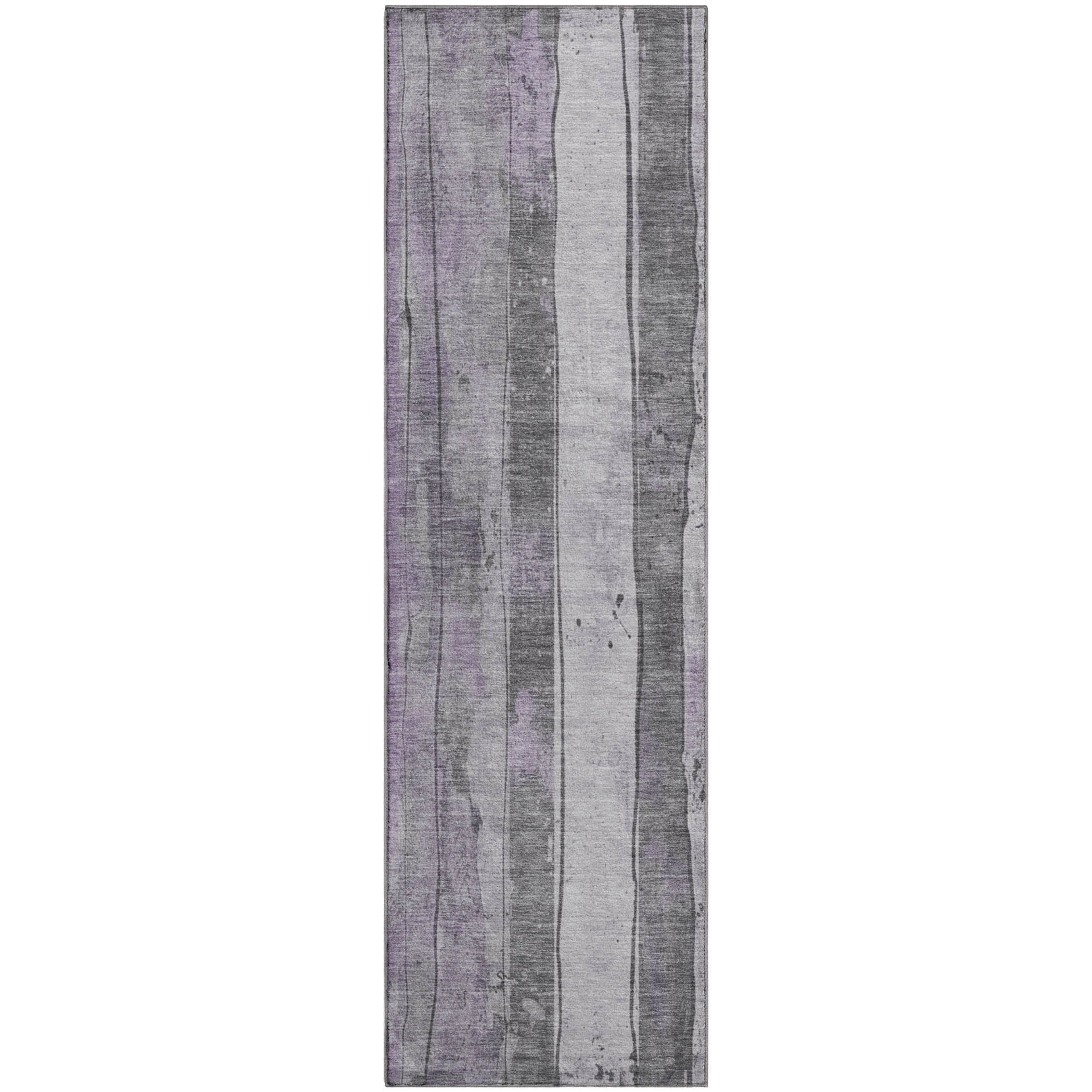 Dublin Machine Washable Transitional Lavender Purple Rug 2'3" x 7'6" #shape_Runner