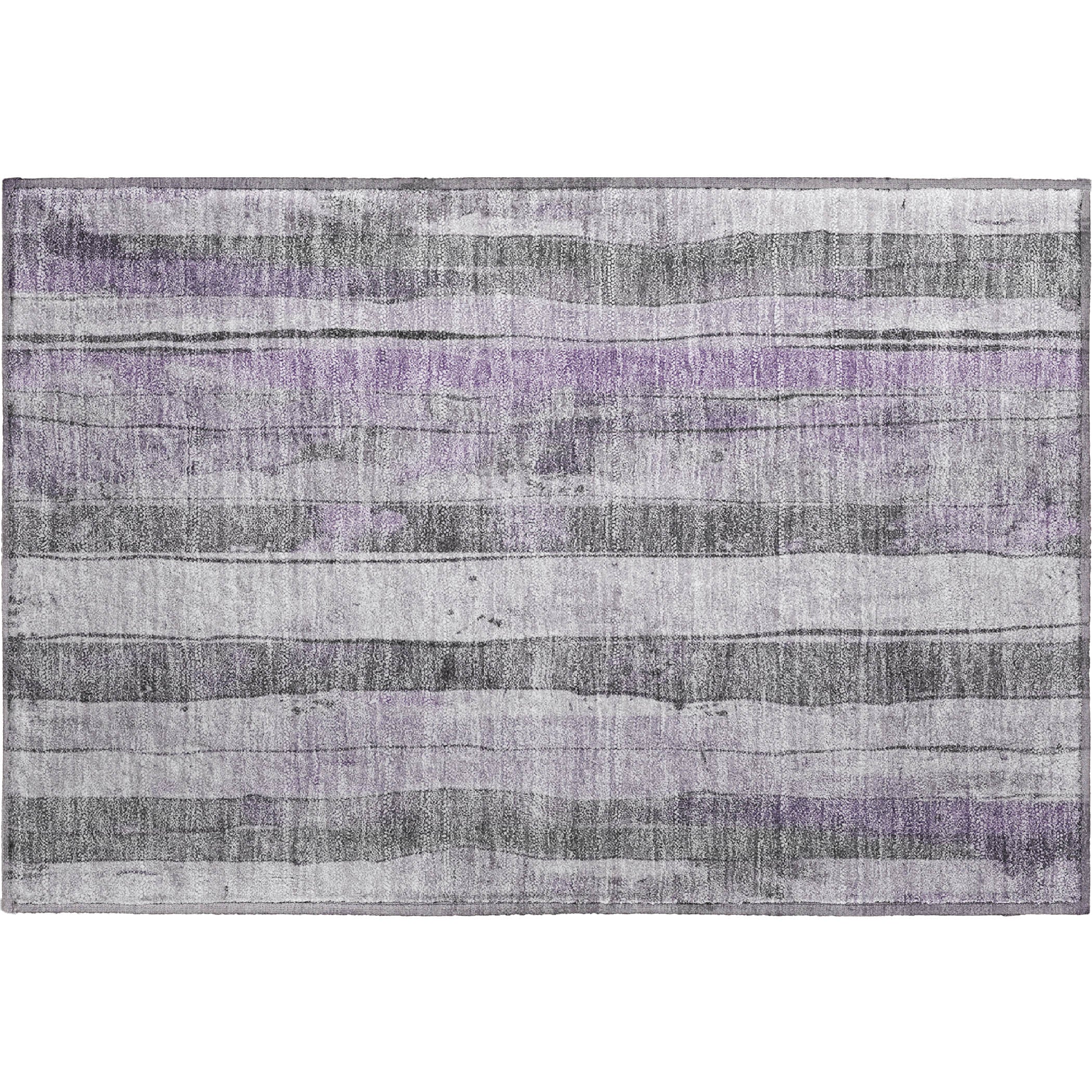 Dublin Machine Washable Transitional Lavender Purple Rug 1'8" x 2'6" #shape_Rectangle