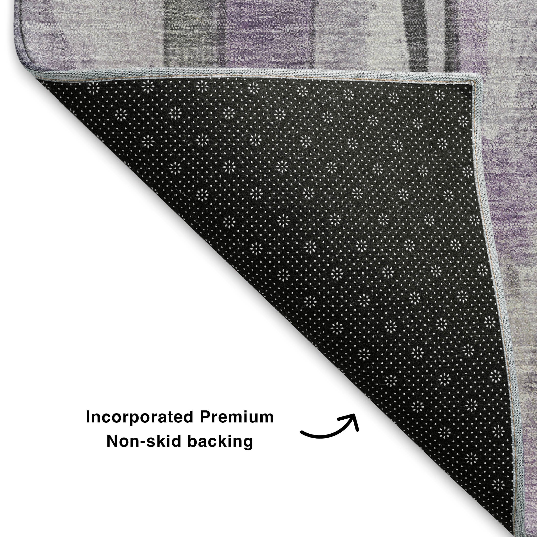 Dublin Machine Washable Transitional Lavender Purple Rug 1'8" x 2'6" #shape_Rectangle