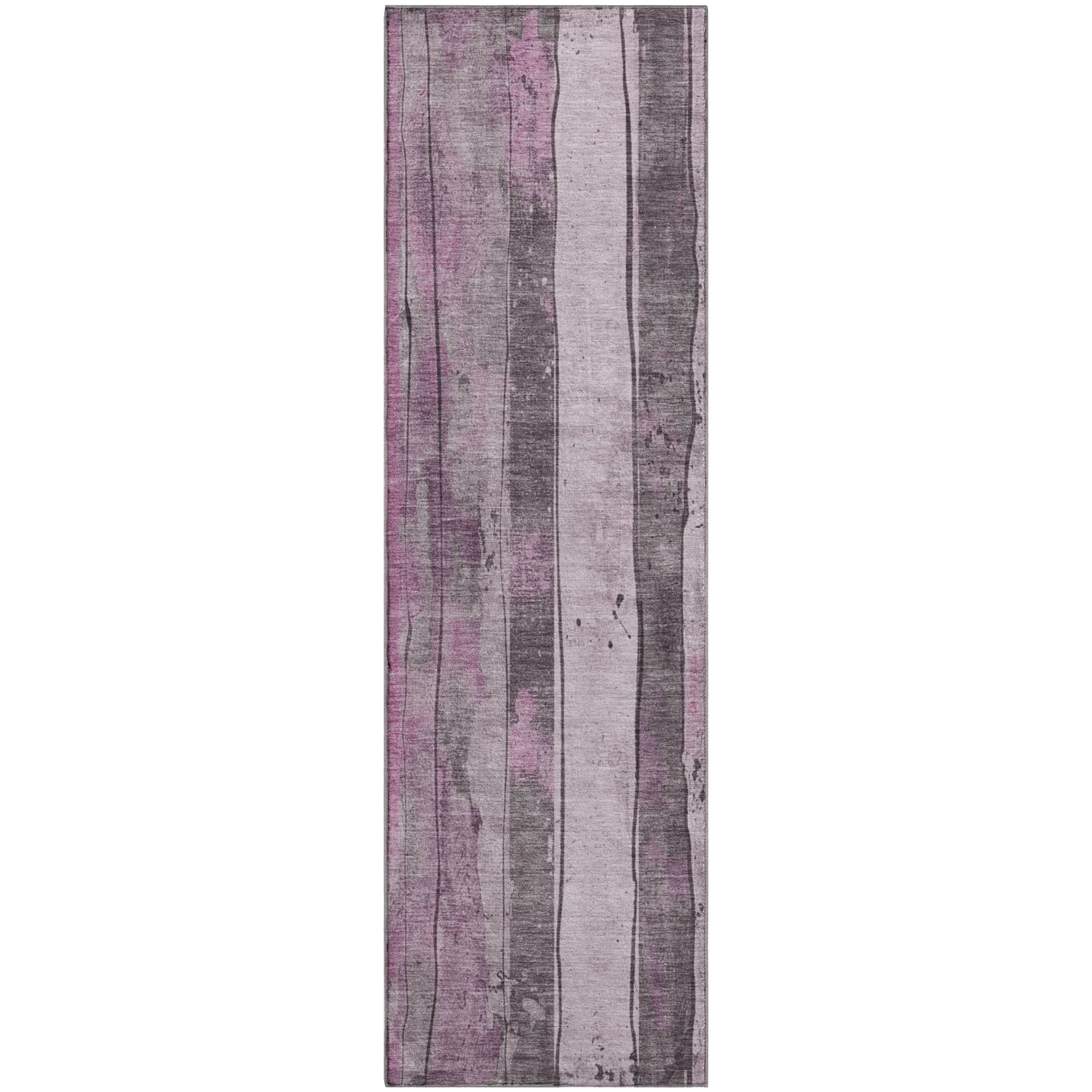 Dublin Machine Washable Transitional Pink Rug 2'3" x 7'6" #shape_Runner