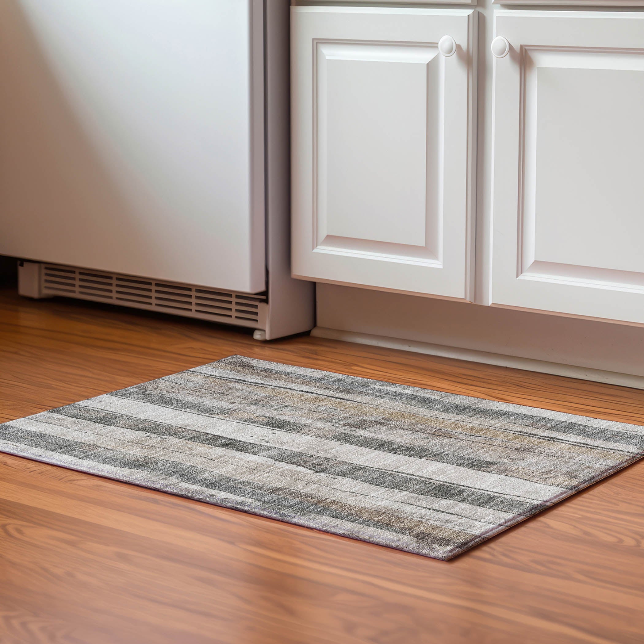 Dublin Machine Washable Transitional Putty Ivory Rug 1'8" x 2'6" #shape_Rectangle
