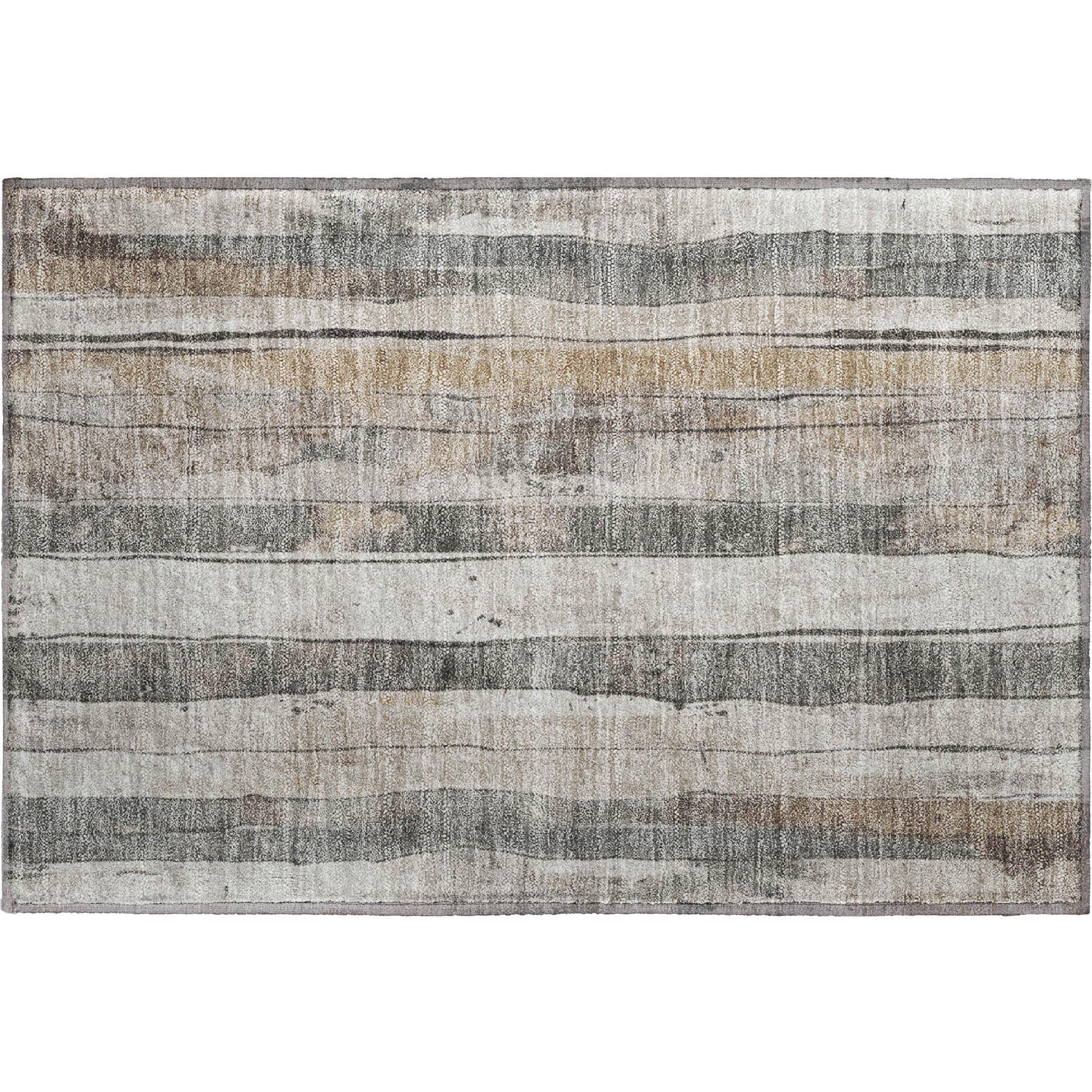 Dublin Machine Washable Transitional Putty Ivory Rug 1'8" x 2'6" #shape_Rectangle