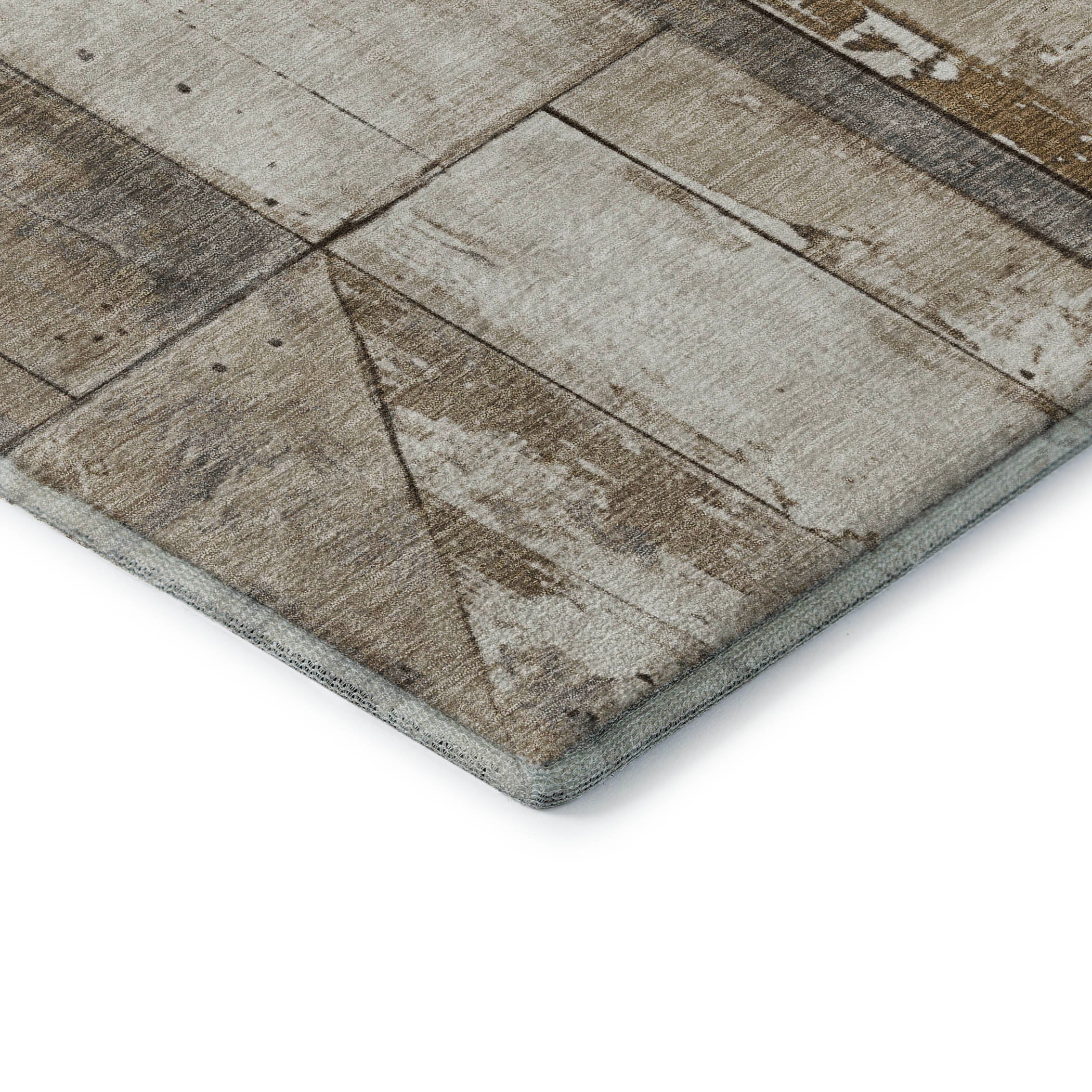 Rome Machine Washable Transitional Beige Brown Rug 1'8" x 2'6" #shape_Rectangle