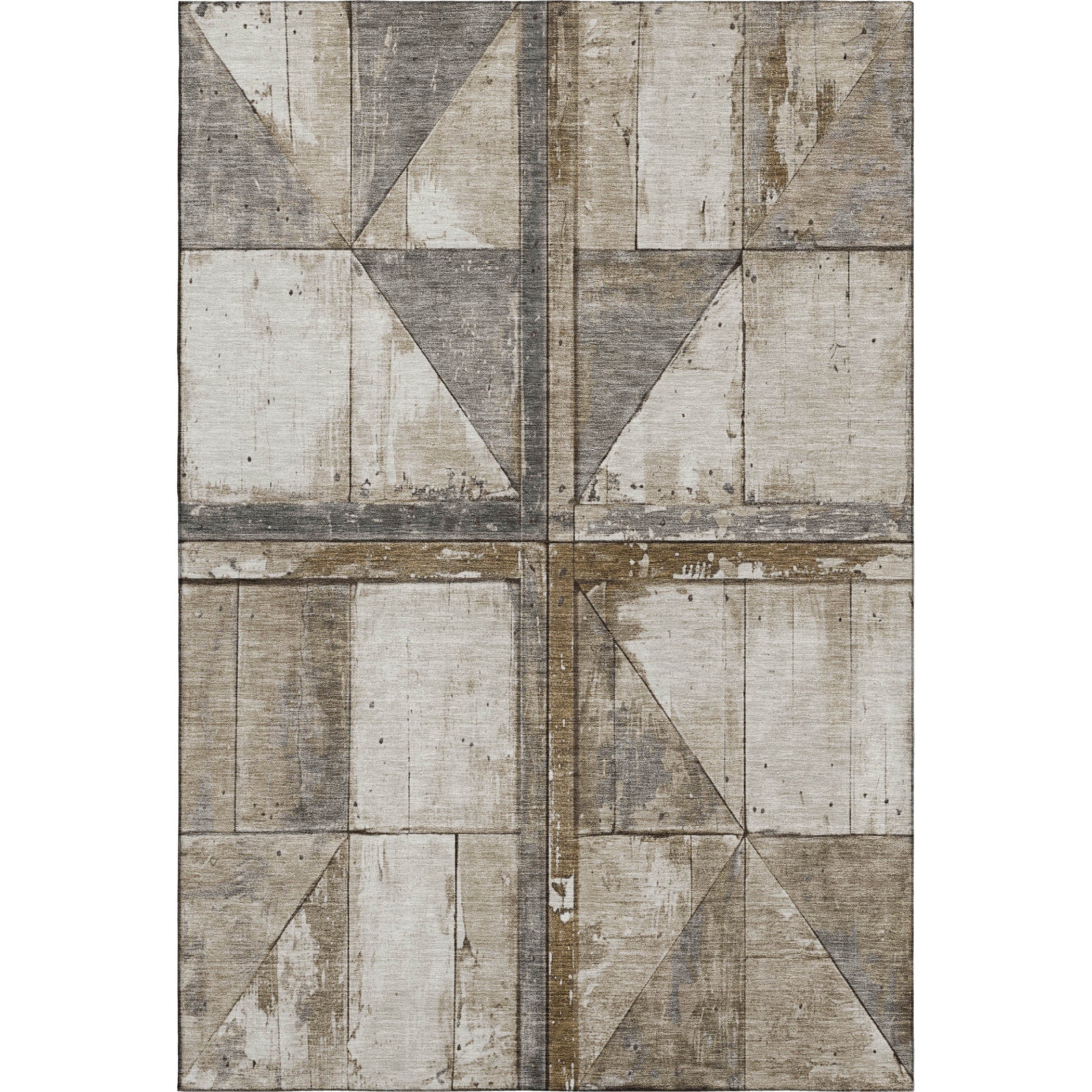 Rome Machine Washable Transitional Beige Brown Rug 2'6" x 3'10" #shape_Rectangle