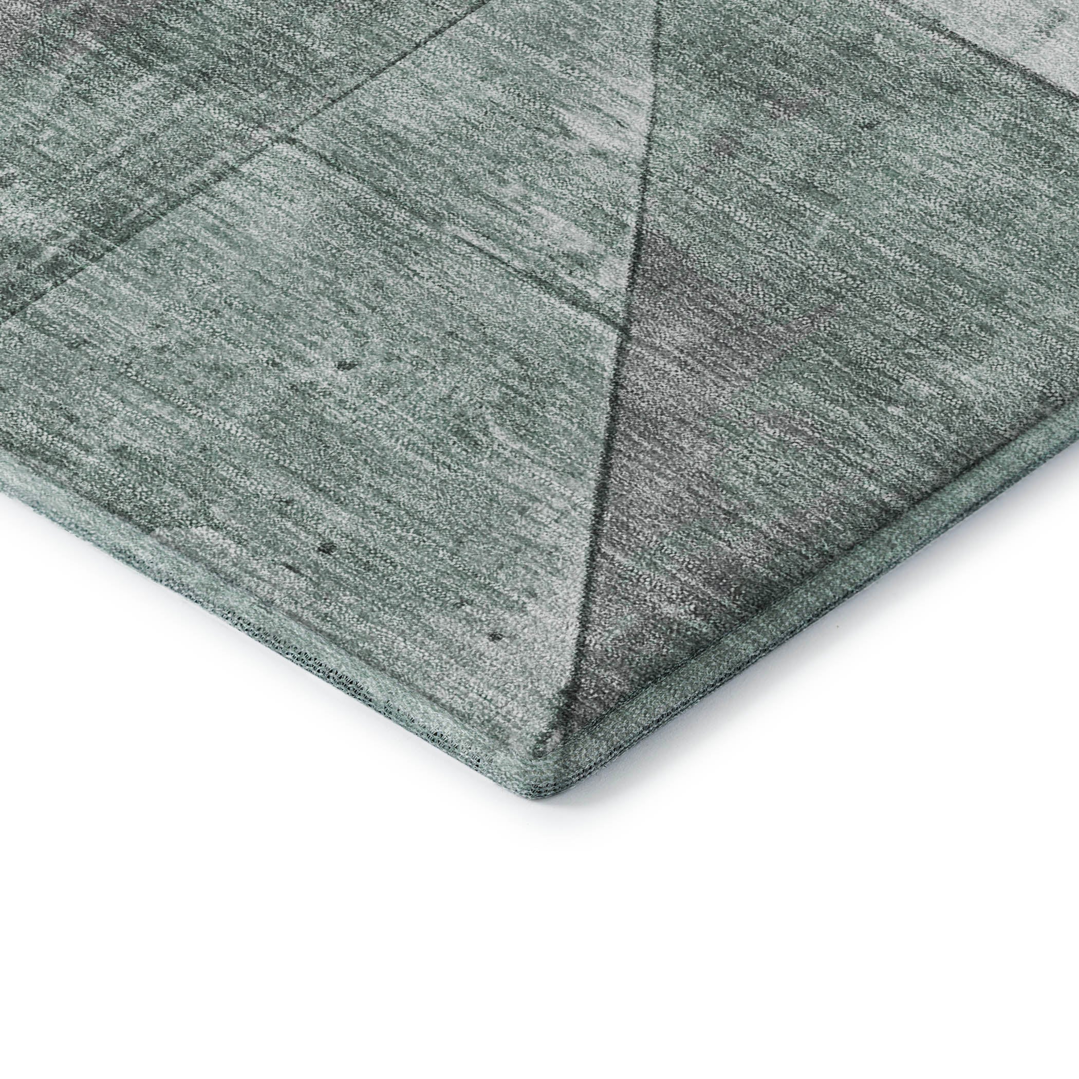 Rome Machine Washable Transitional Sage Green Rug 1'8" x 2'6" #shape_Rectangle