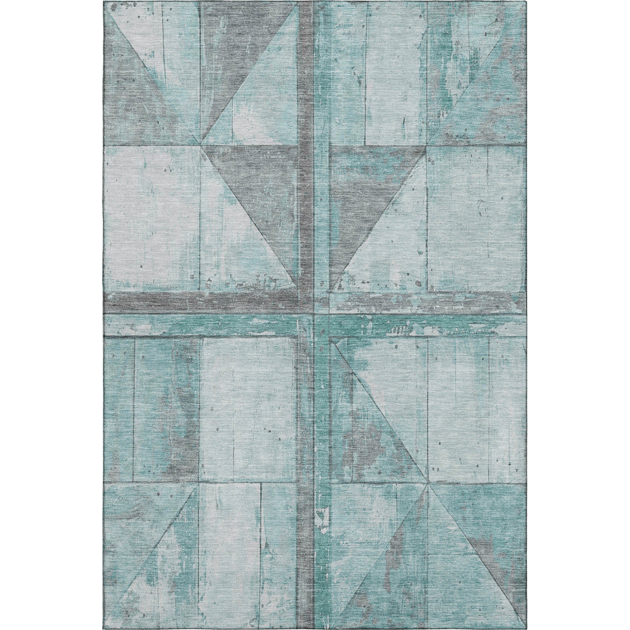 Rome Machine Washable Transitional Teal Rug 2'6" x 3'10" #shape_Rectangle