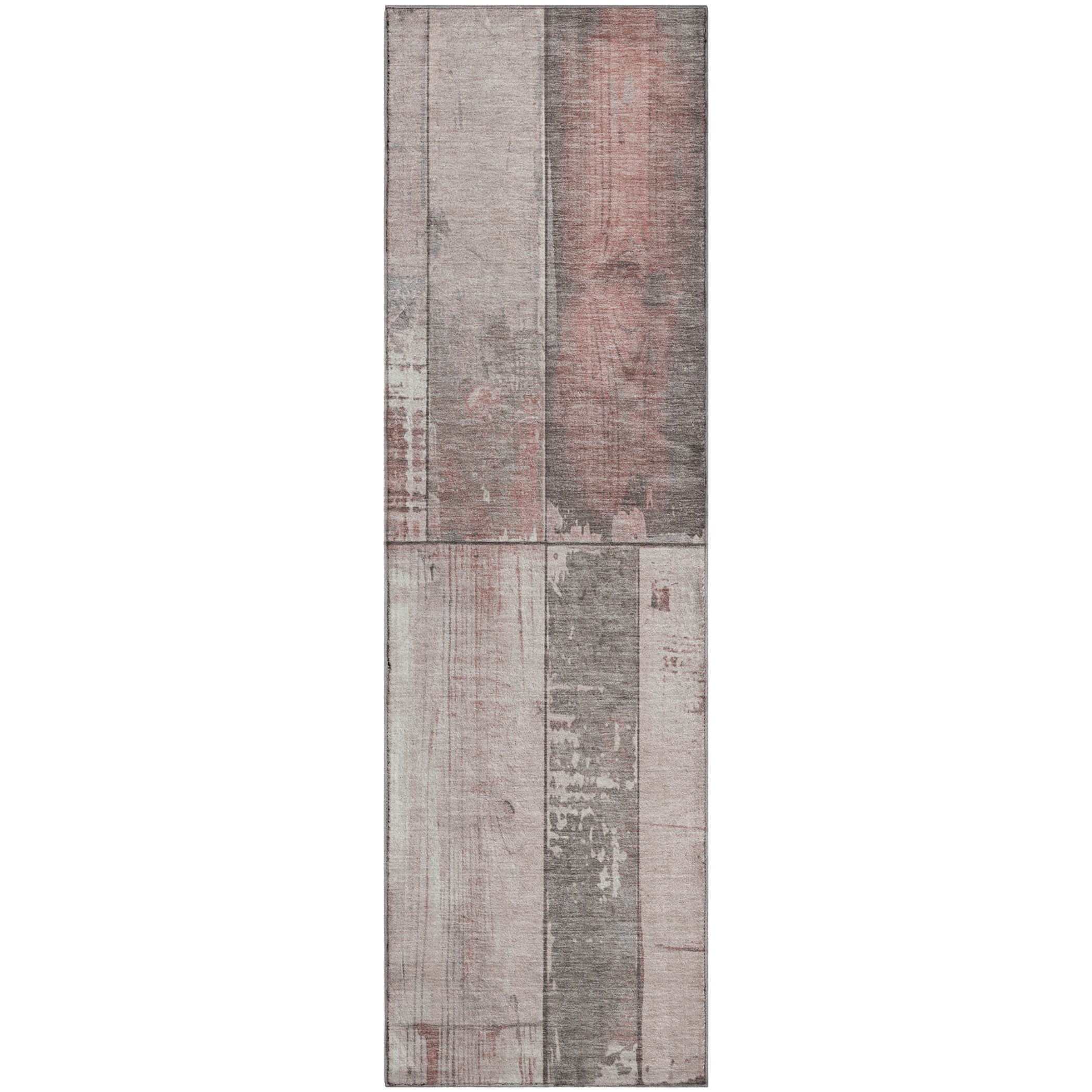 Santorini Machine Washable Transitional Copper Orange Rug 2'3" x 7'6" #shape_Runner