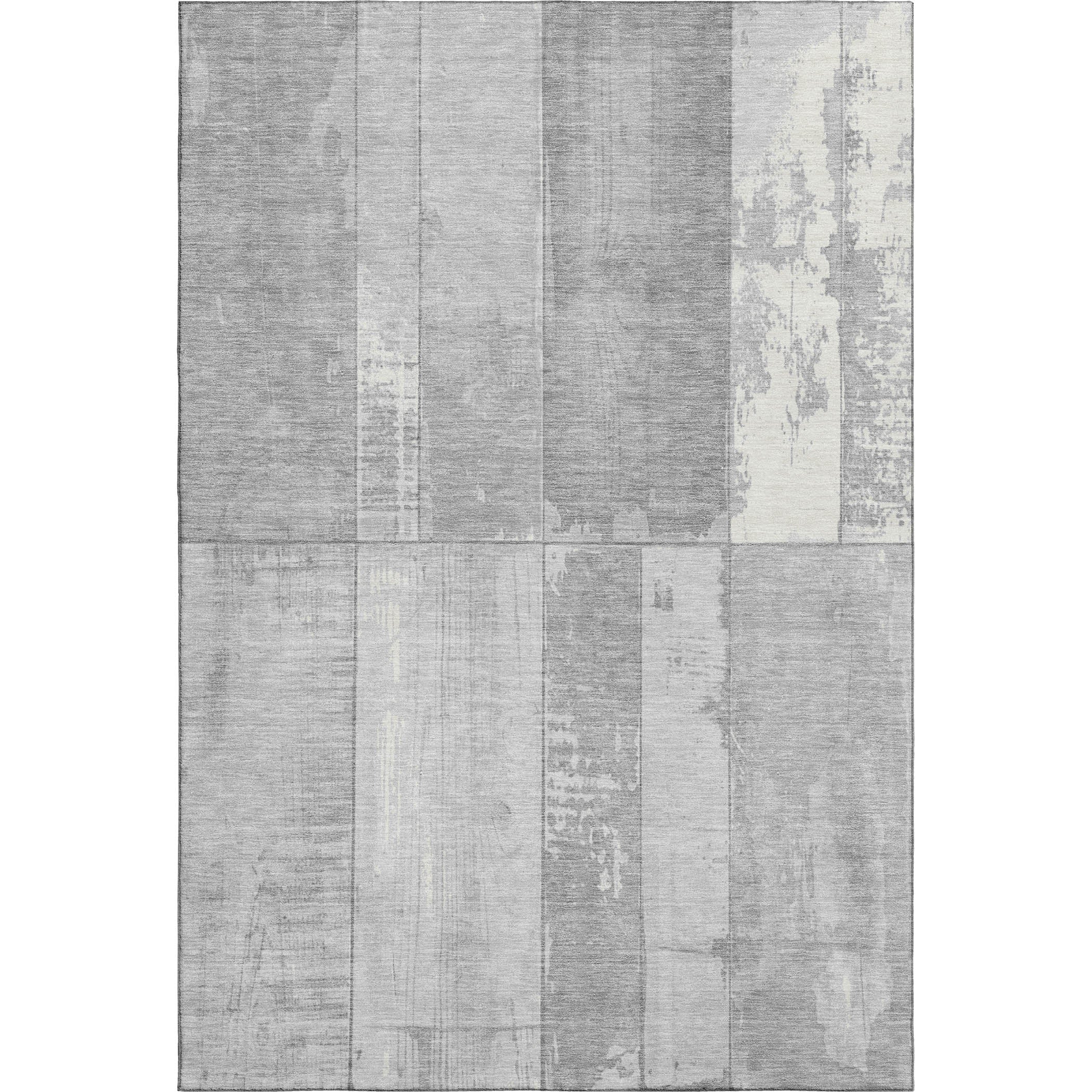 Santorini Machine Washable Transitional Gray Rug 2'6" x 3'10" #shape_Rectangle
