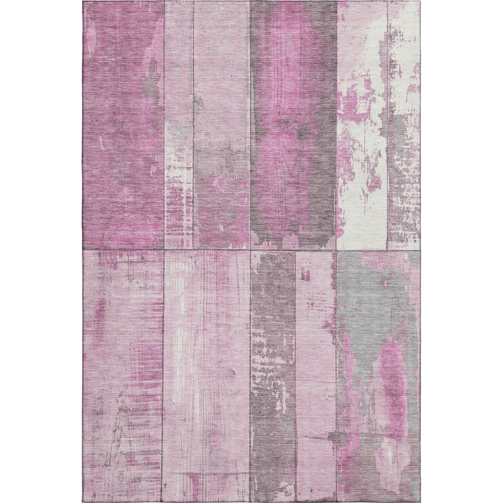 Santorini Machine Washable Transitional Pink Rug 2'6" x 3'10" #shape_Rectangle