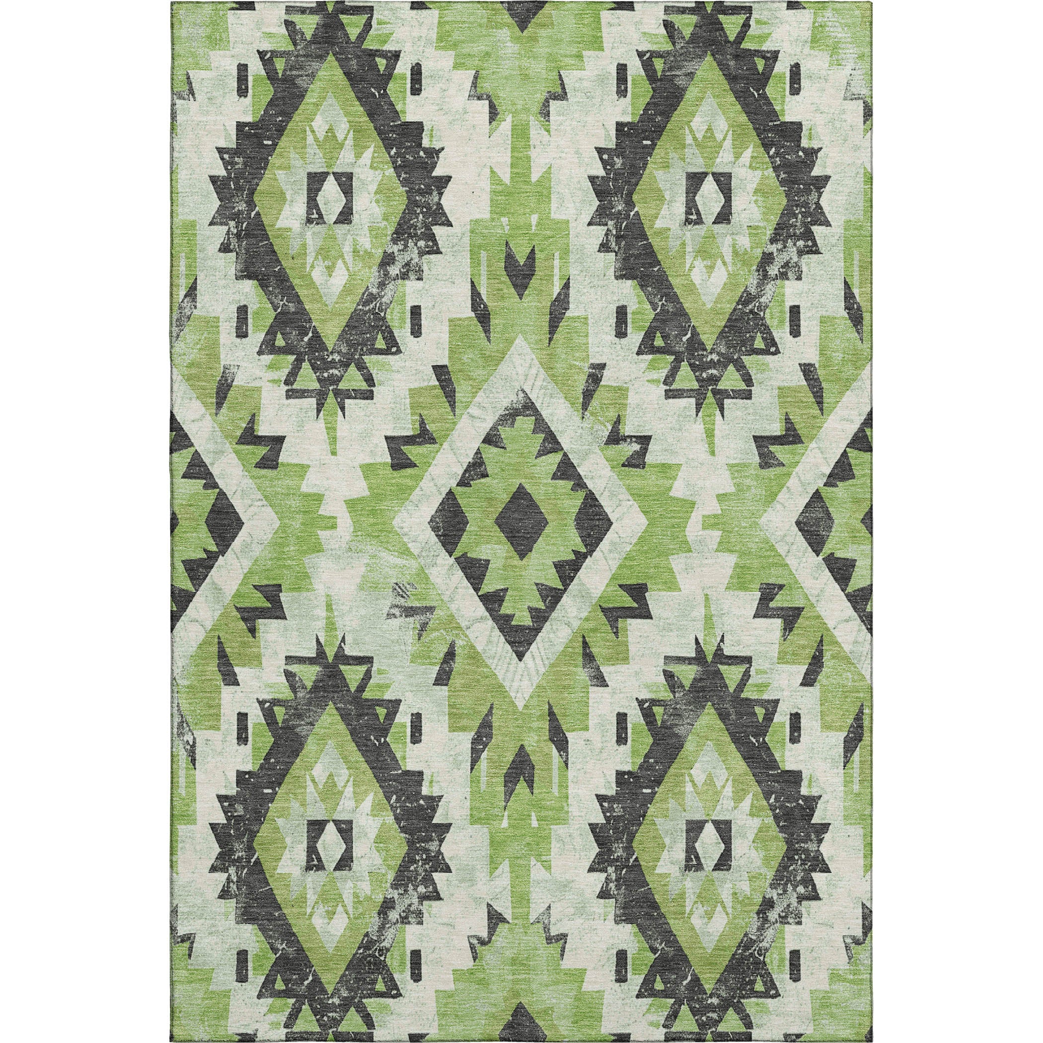 Reykjavik Machine Washable Transitional Aloe Green Rug 2'6" x 3'10" #shape_Rectangle