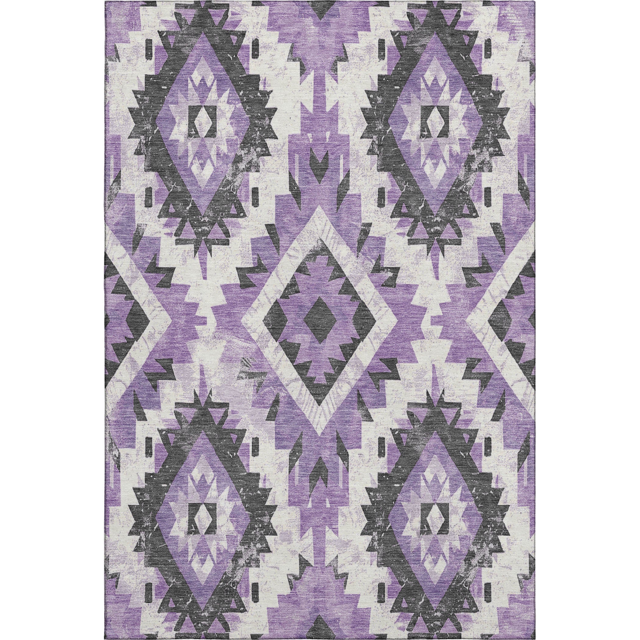 Reykjavik Machine Washable Transitional Purple Rug 2'6" x 3'10" #shape_Rectangle