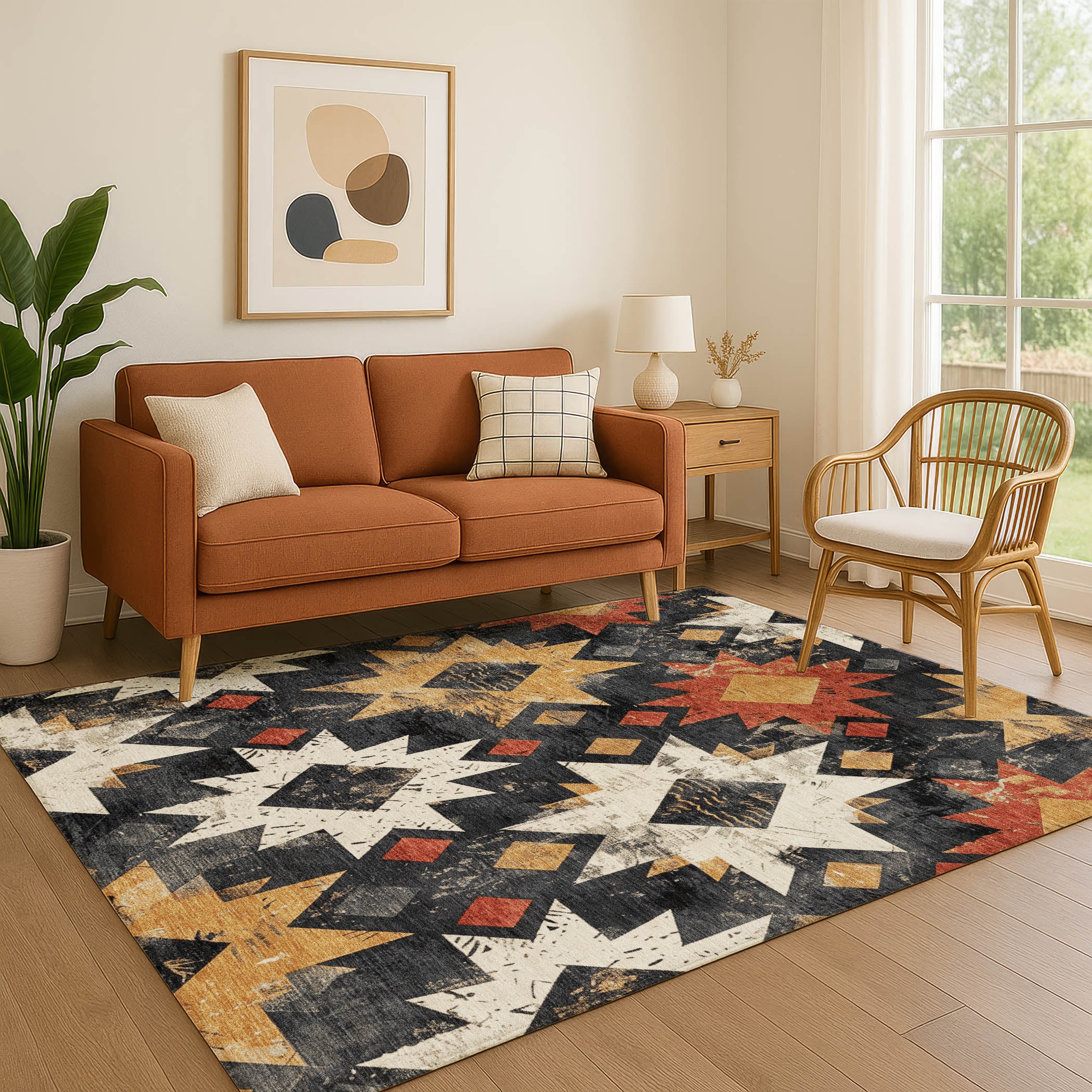 Valletta Machine Washable Transitional Black Rug 2'6" x 3'10" #shape_Rectangle