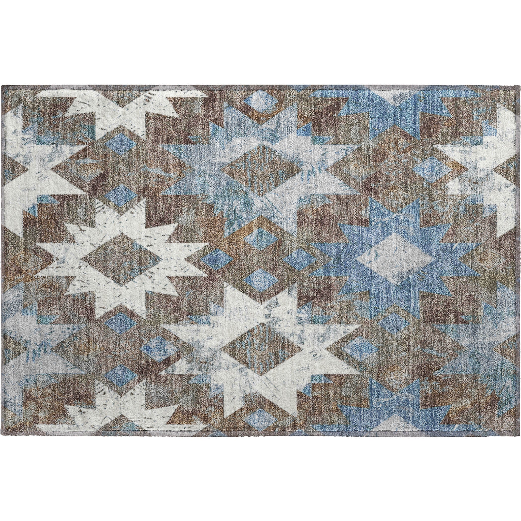 Valletta Machine Washable Transitional Brown Rug 1'8" x 2'6" #shape_Rectangle