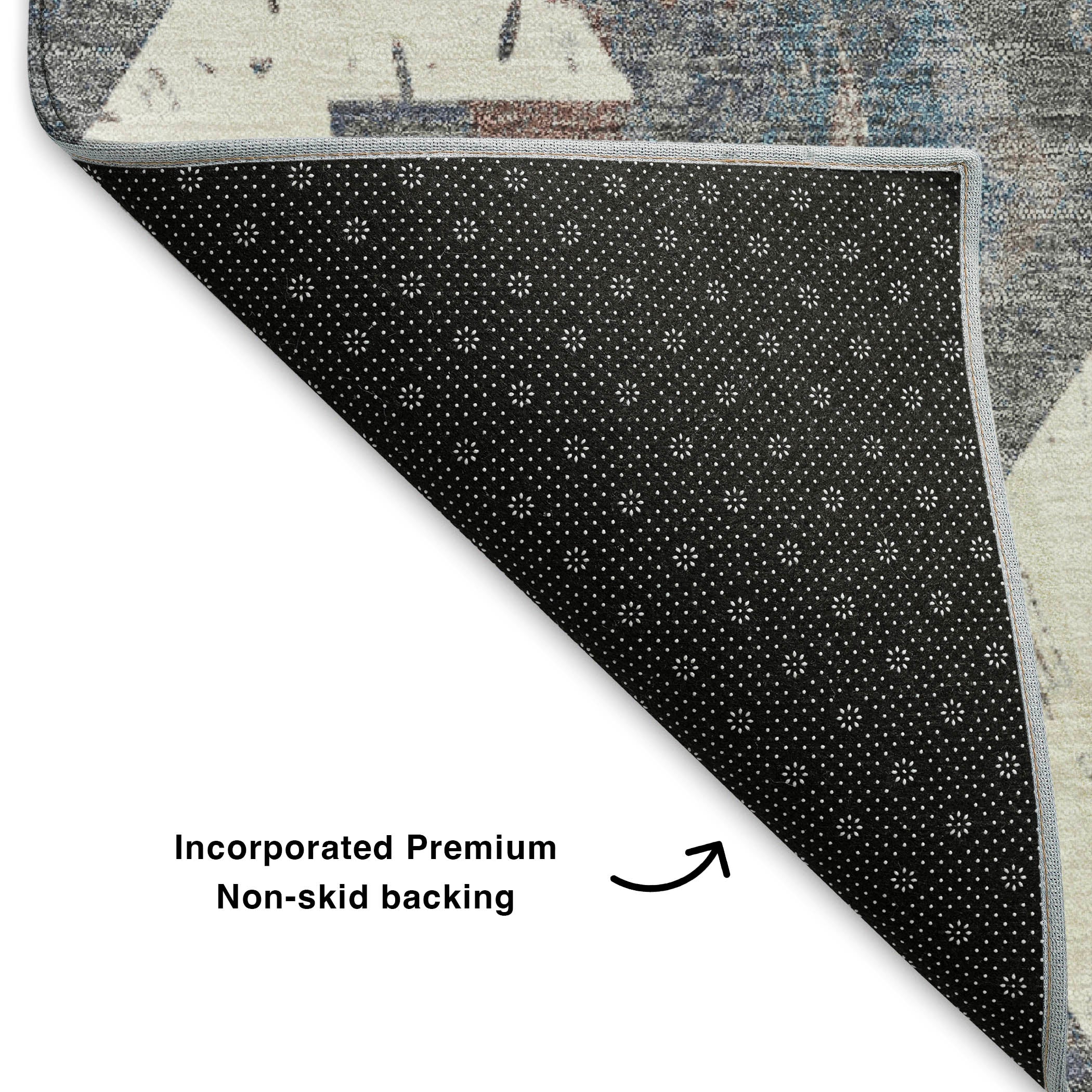 Valletta Machine Washable Transitional Gray Rug 1'8" x 2'6" #shape_Rectangle